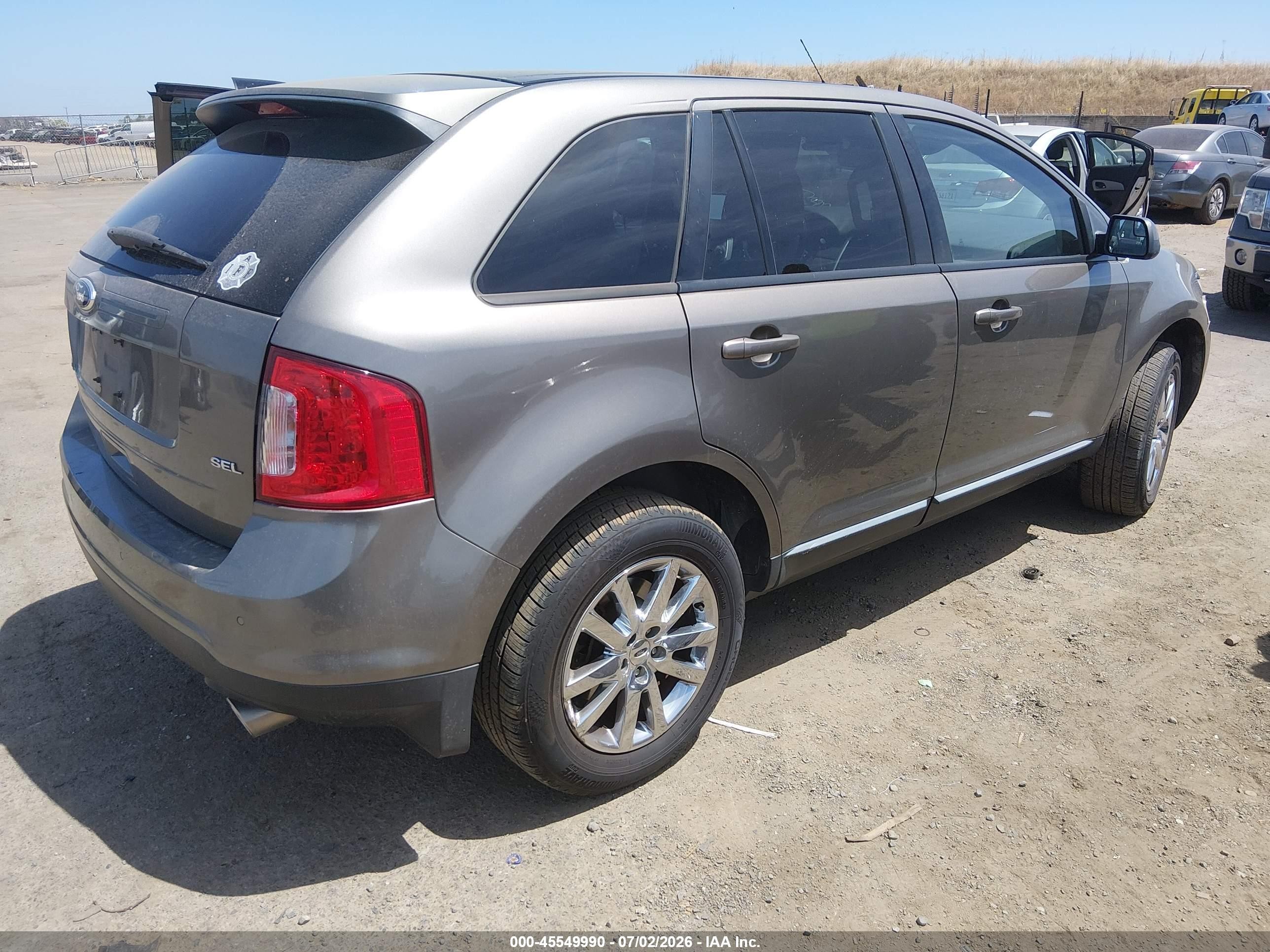 2014 Ford Edge Sel Gray vin: 2FMDK3JC0EBA10731