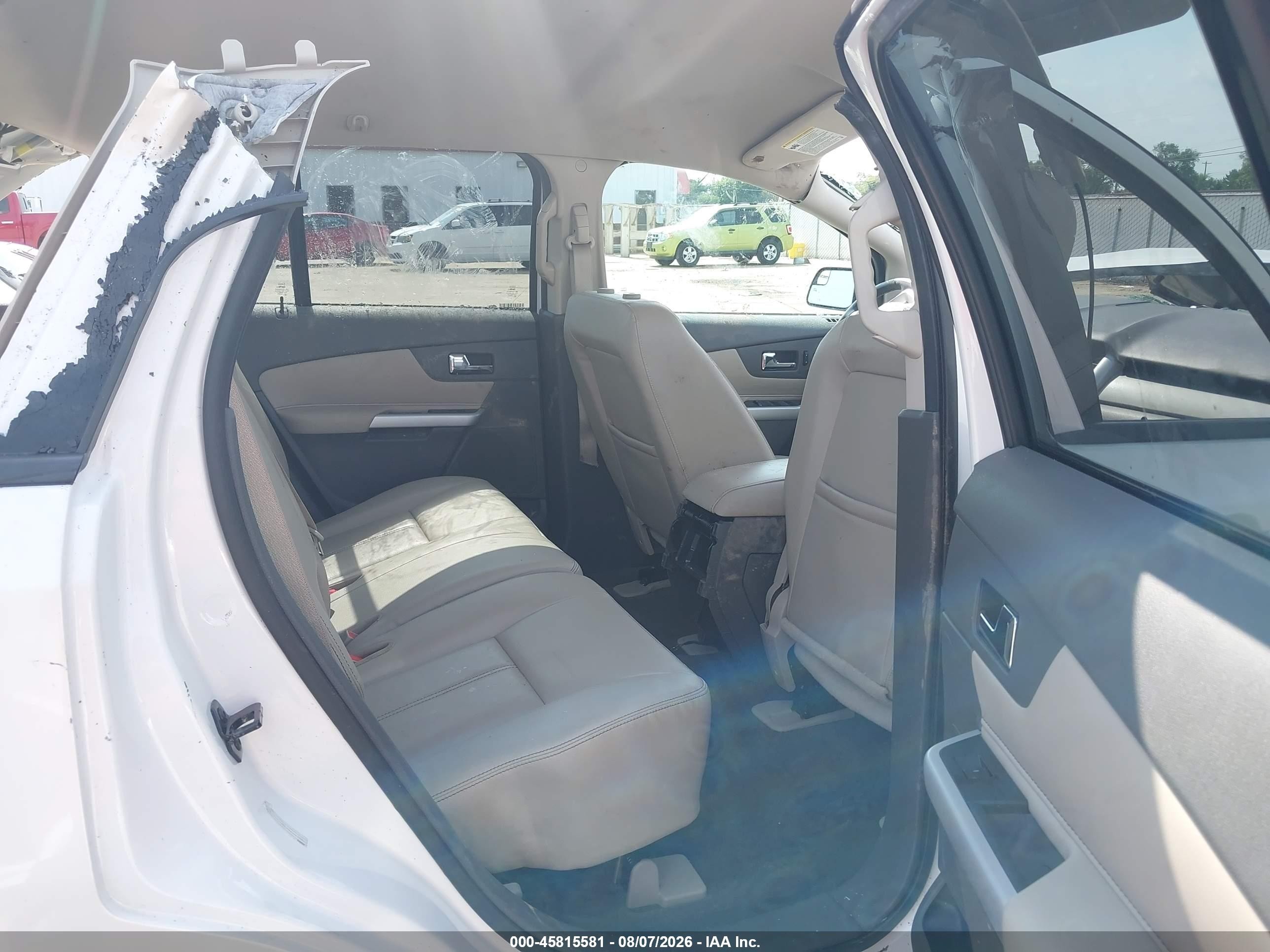2014 Ford Edge Sel White vin: 2FMDK3JC0EBA14732