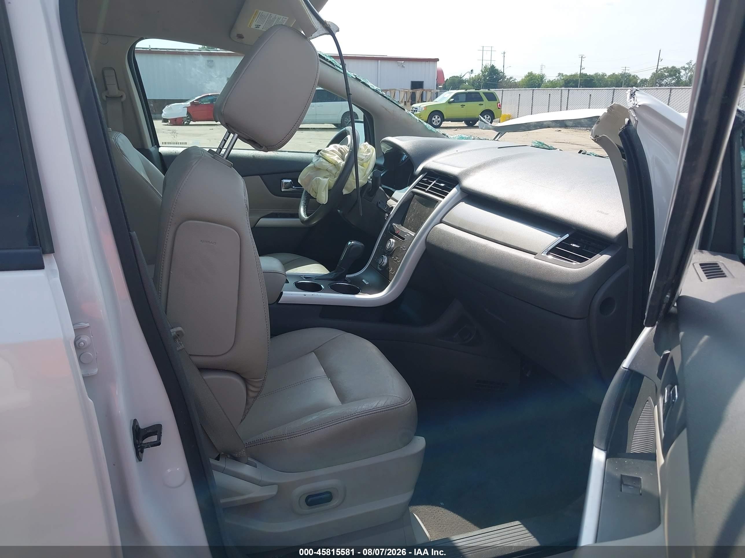 2014 Ford Edge Sel White vin: 2FMDK3JC0EBA14732