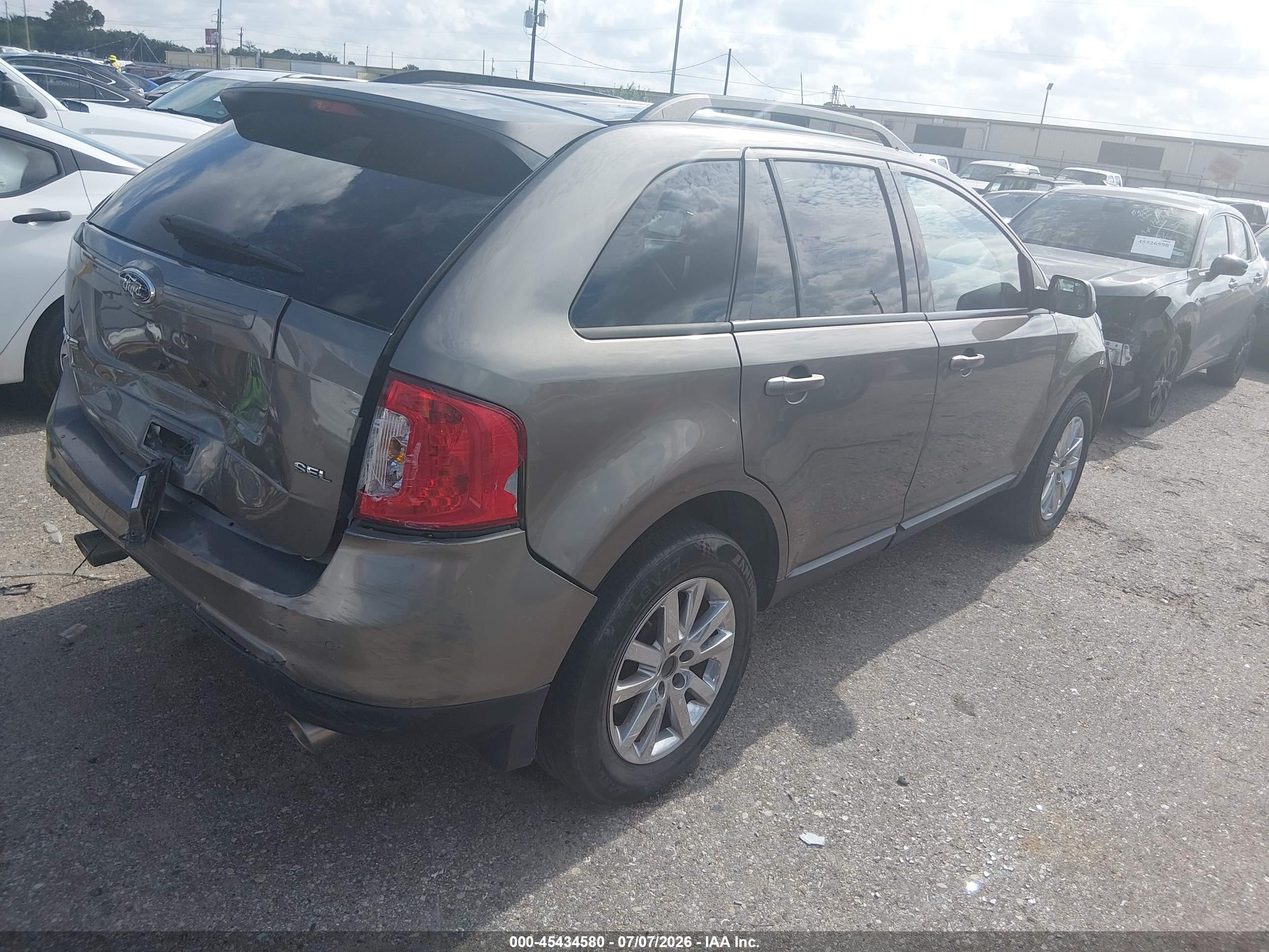 2014 Ford Edge Sel Gray vin: 2FMDK3JC0EBA24564