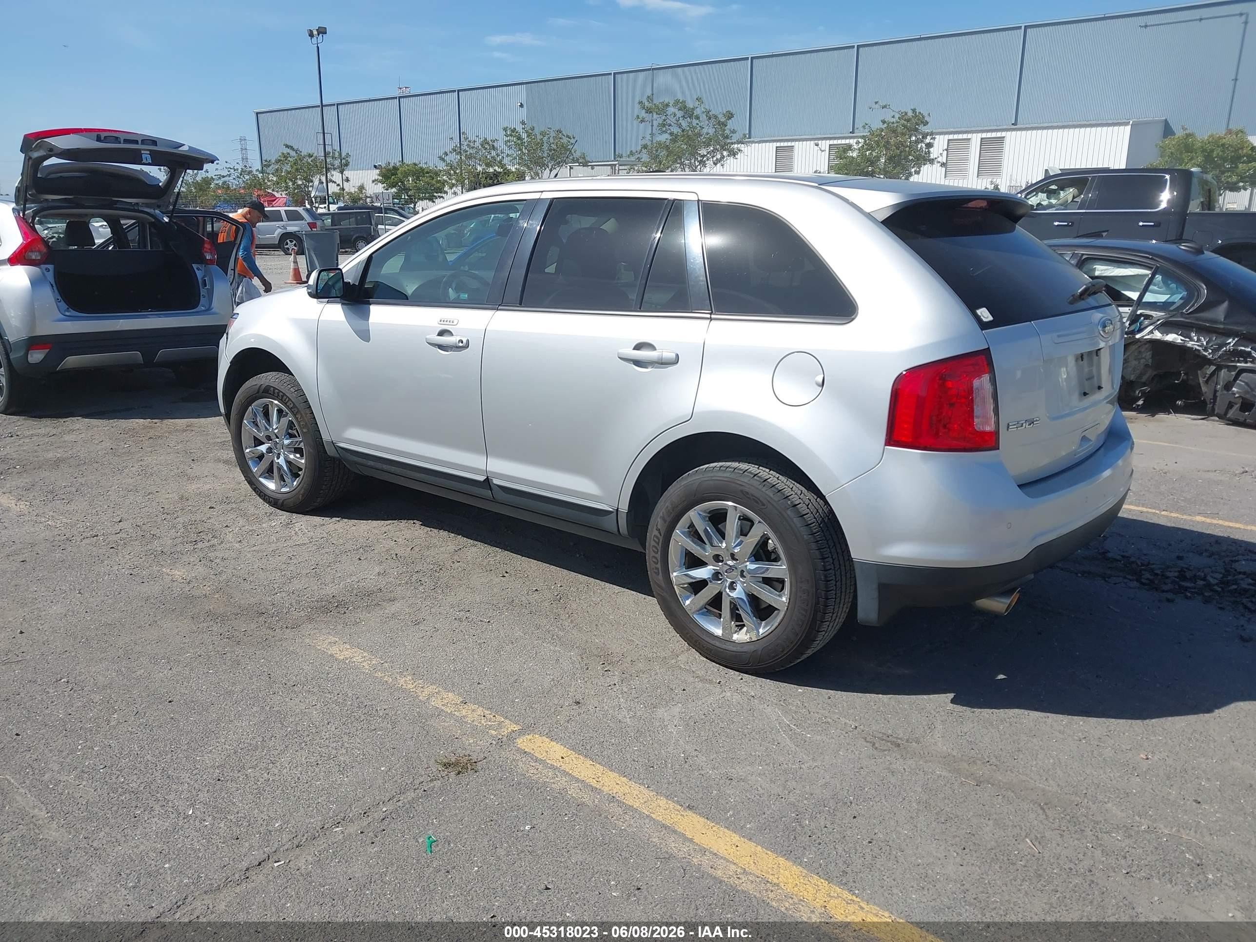2014 Ford Edge Sel Silver vin: 2FMDK3JC0EBB39309