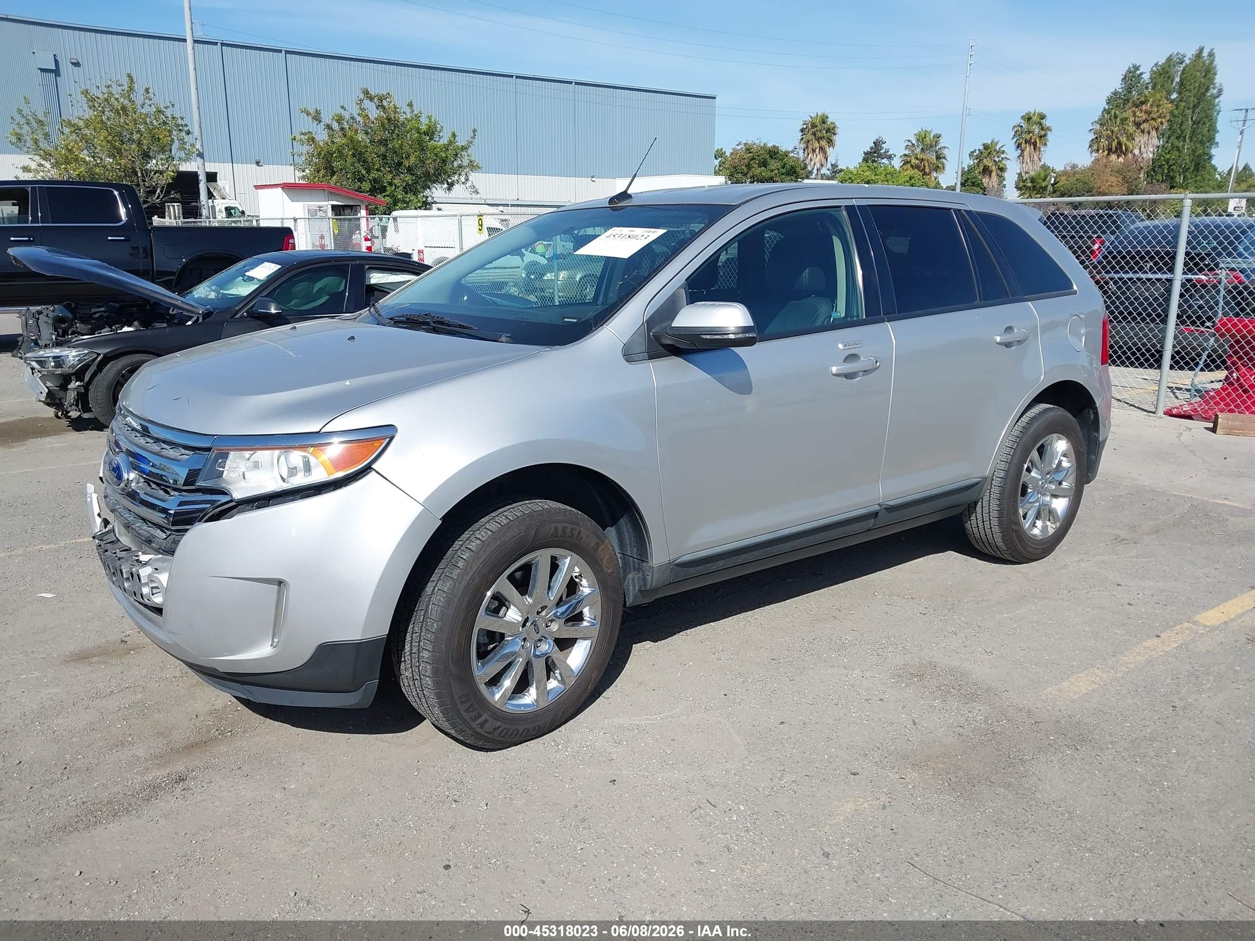 2014 Ford Edge Sel Silver vin: 2FMDK3JC0EBB39309