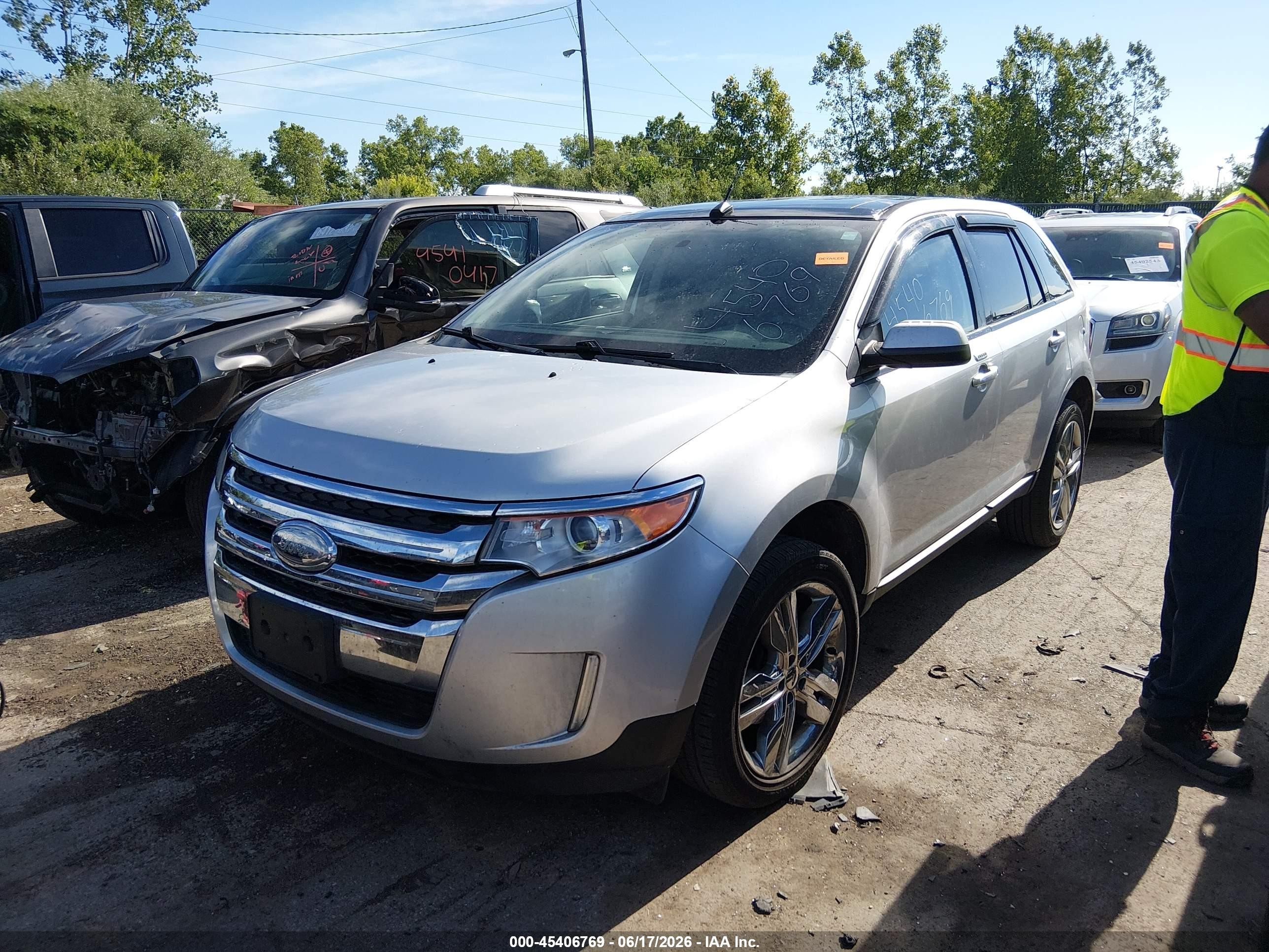 2014 Ford Edge Sel Silver vin: 2FMDK3JC0EBB54022