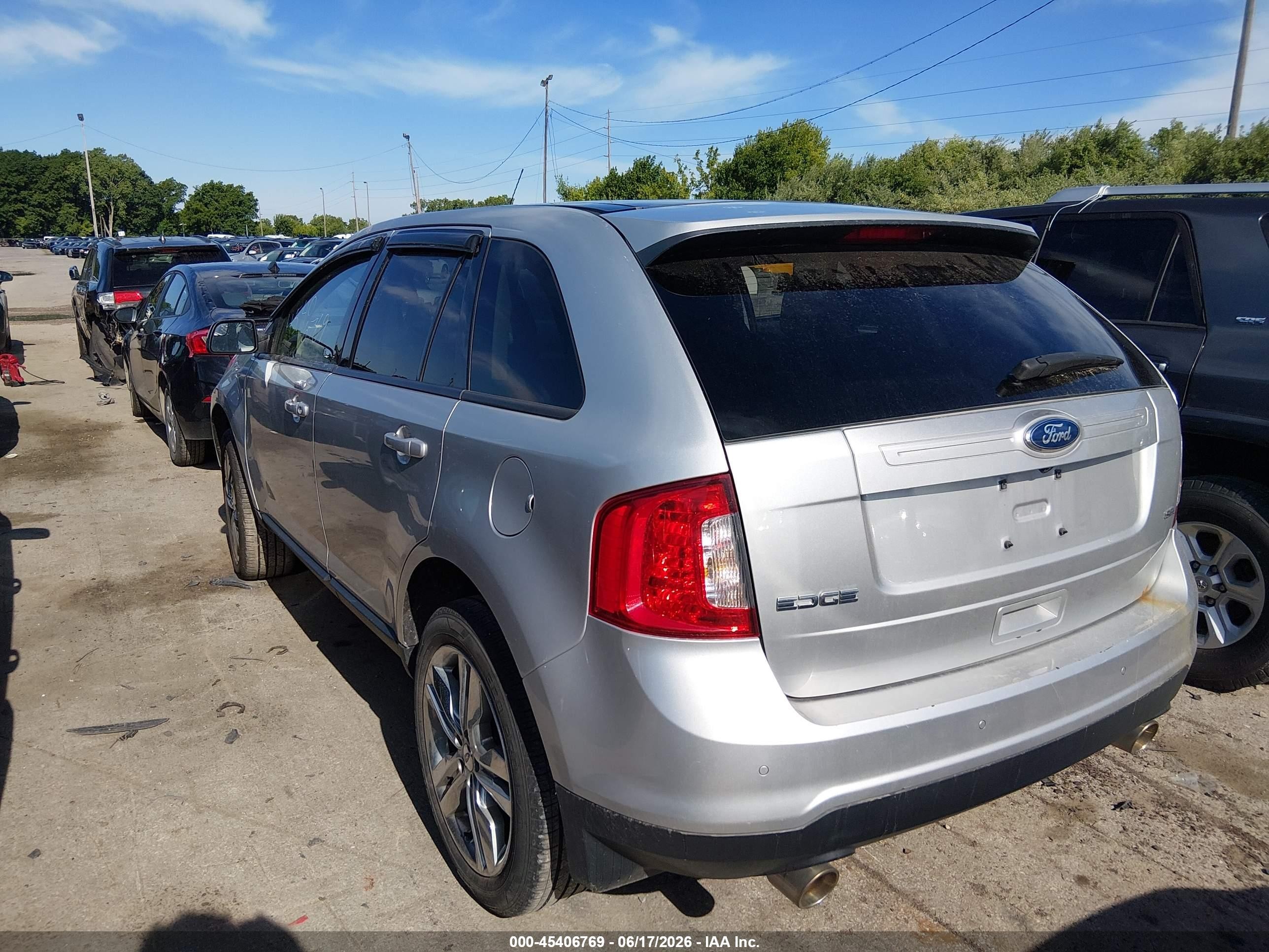 2014 Ford Edge Sel Silver vin: 2FMDK3JC0EBB54022