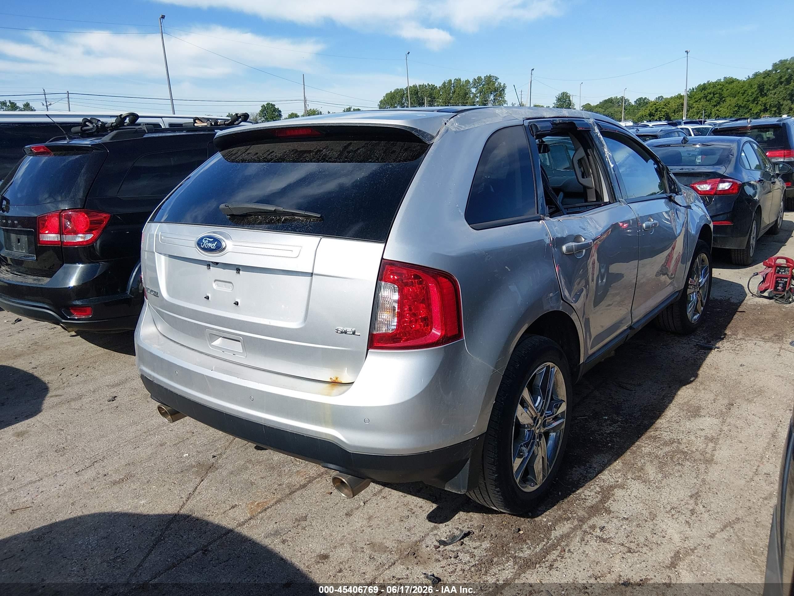 2014 Ford Edge Sel Silver vin: 2FMDK3JC0EBB54022