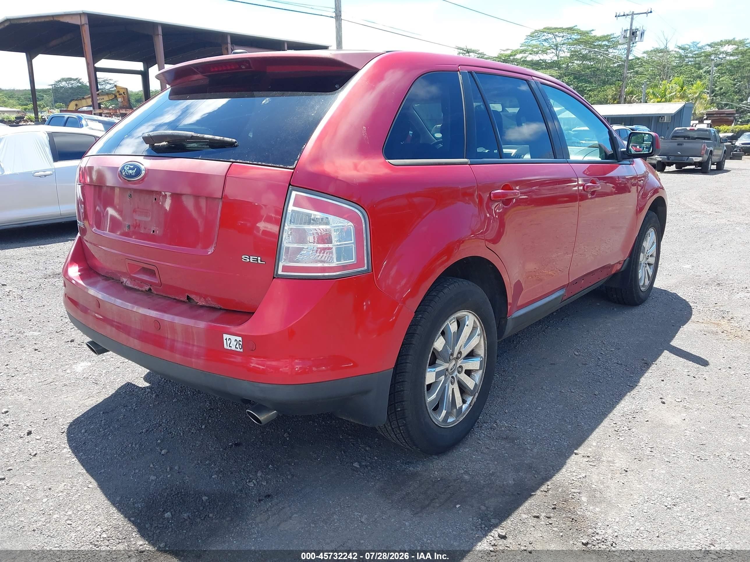 2010 Ford Edge Sel Red vin: 2FMDK3JC1ABA05953