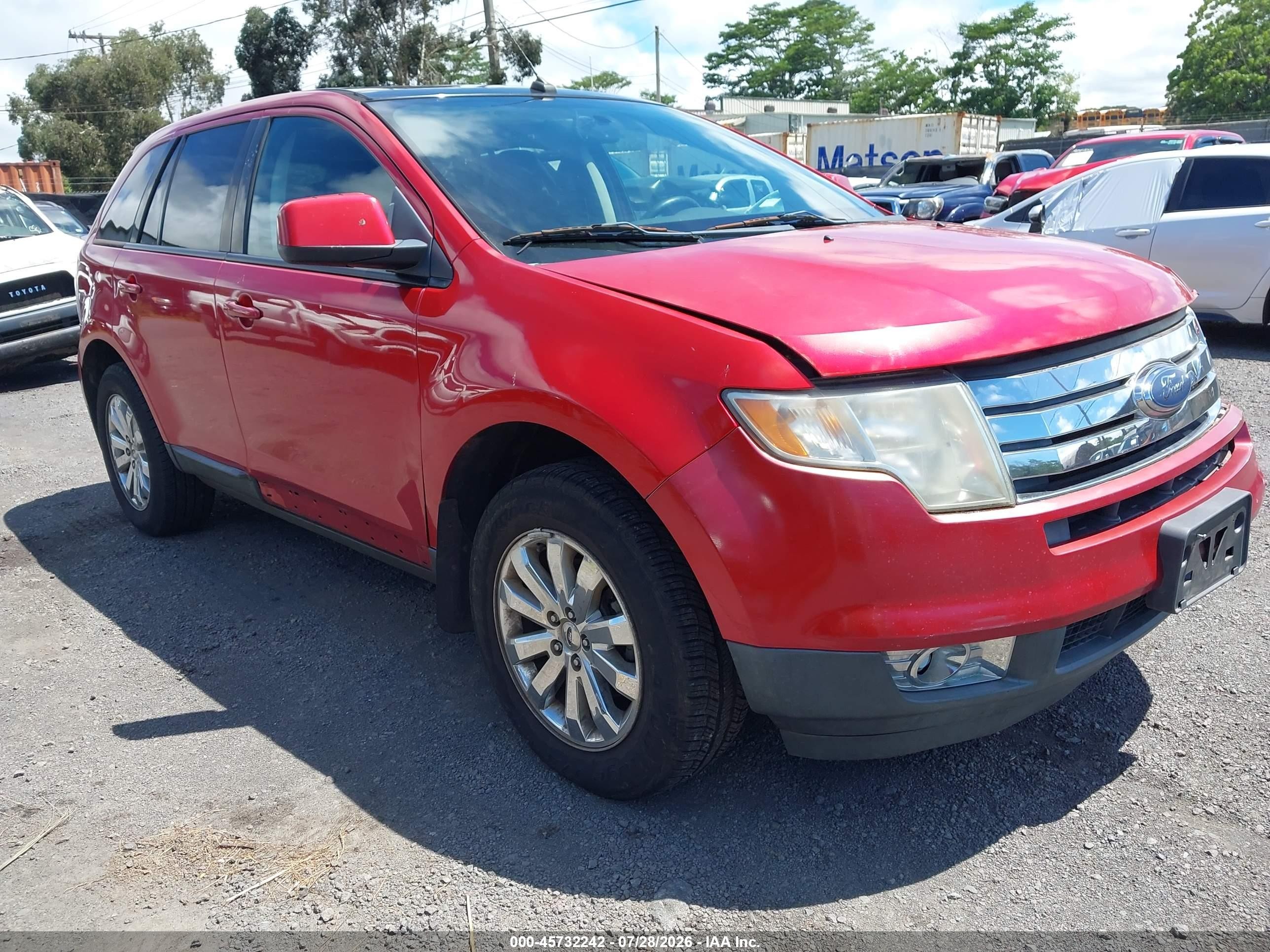 2010 Ford Edge Sel Red vin: 2FMDK3JC1ABA05953