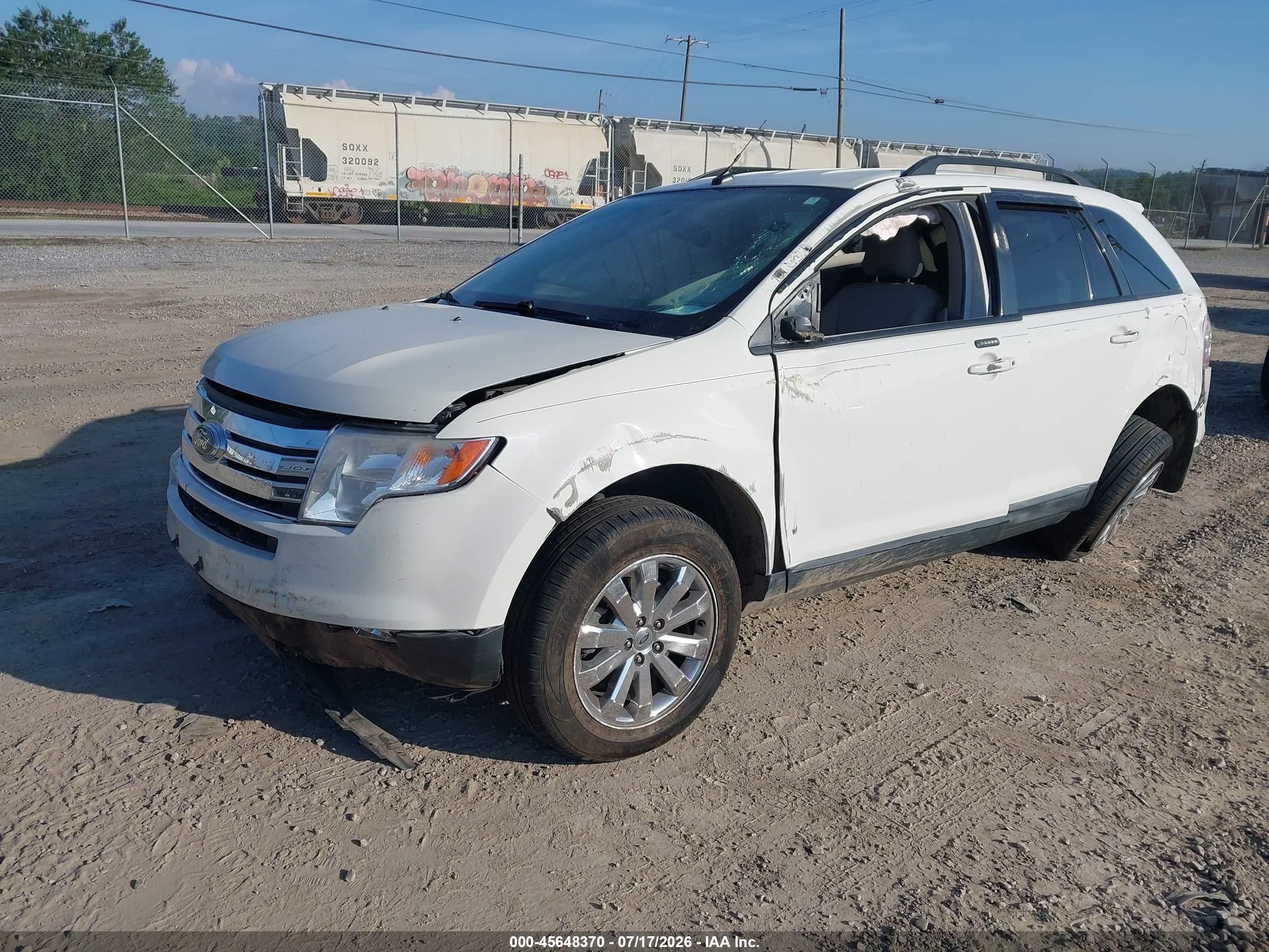 2010 Ford Edge Sel White vin: 2FMDK3JC1ABB62642