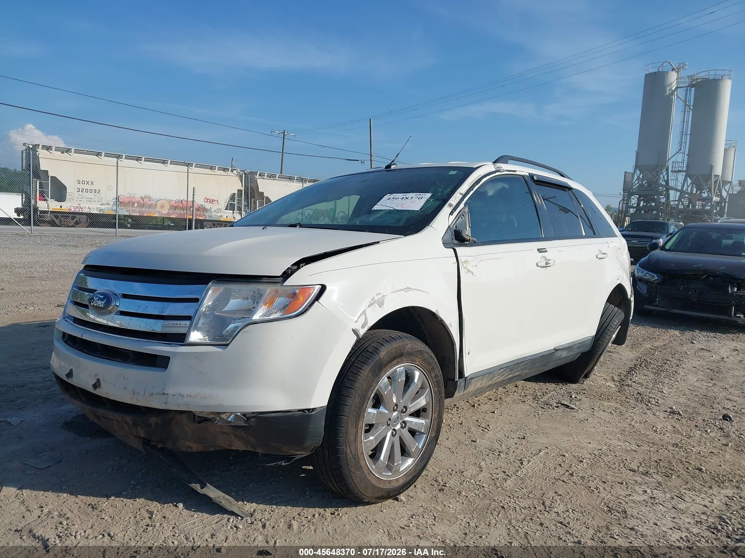 2010 Ford Edge Sel White vin: 2FMDK3JC1ABB62642