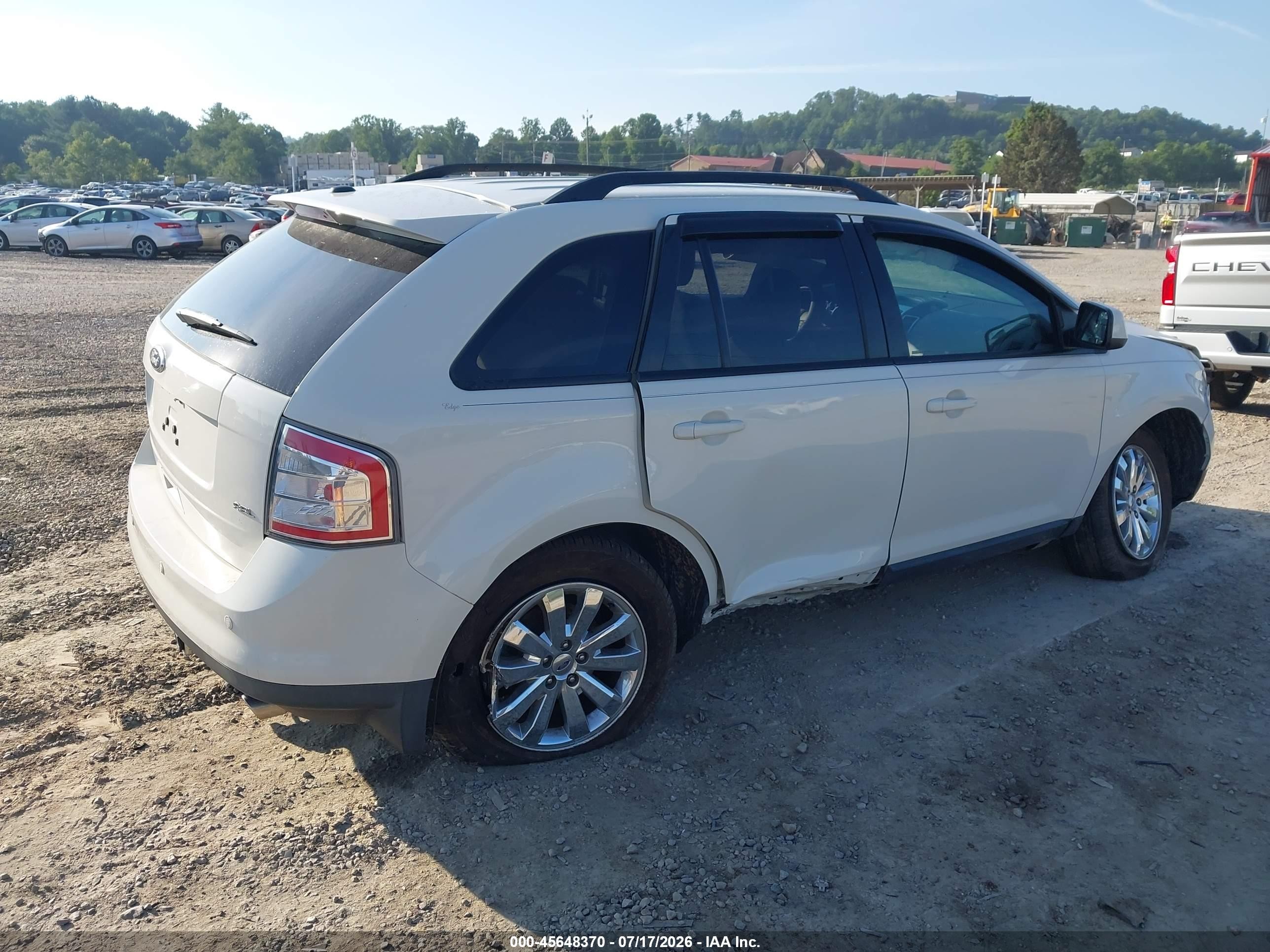 2010 Ford Edge Sel White vin: 2FMDK3JC1ABB62642