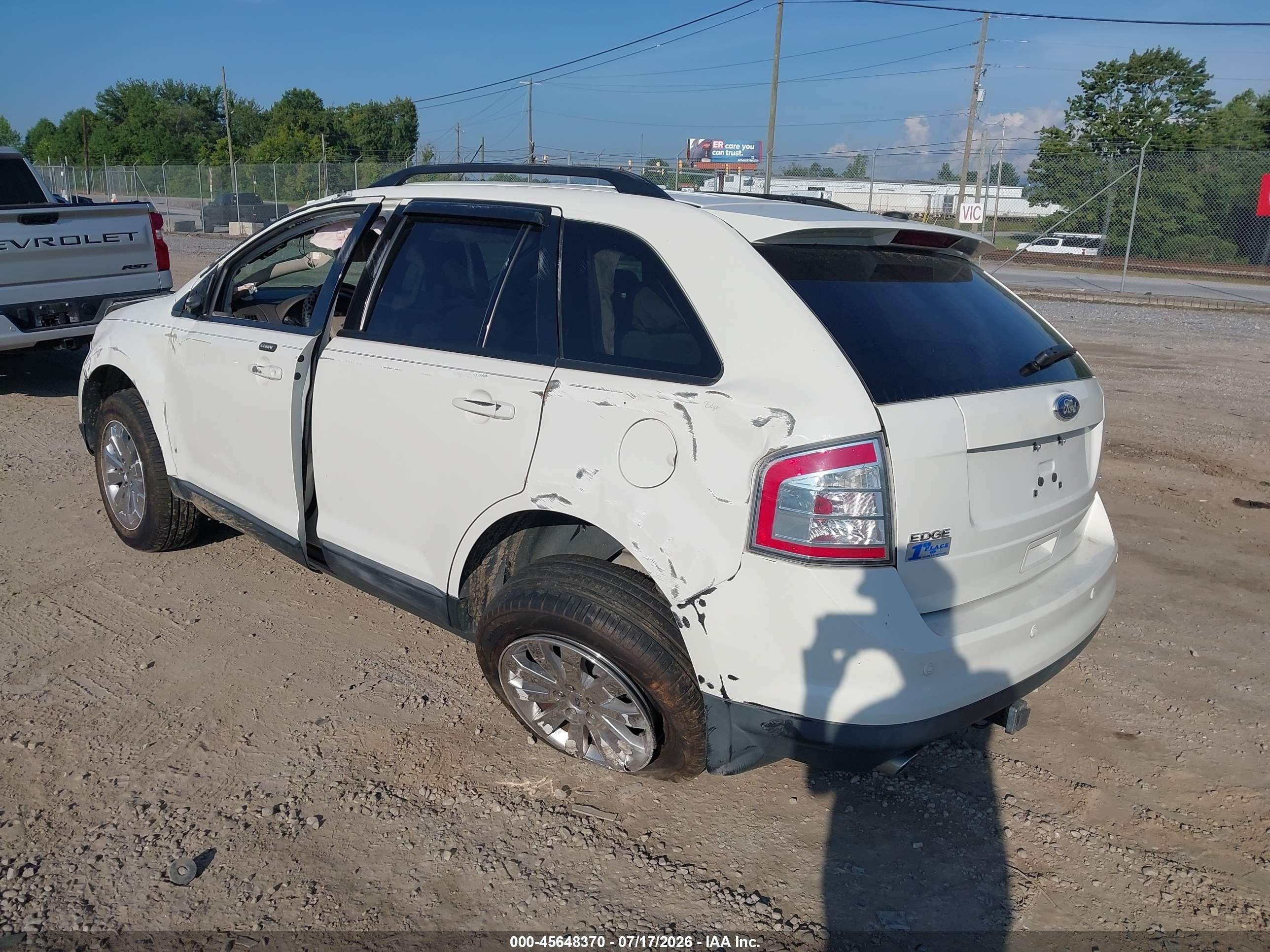 2010 Ford Edge Sel White vin: 2FMDK3JC1ABB62642