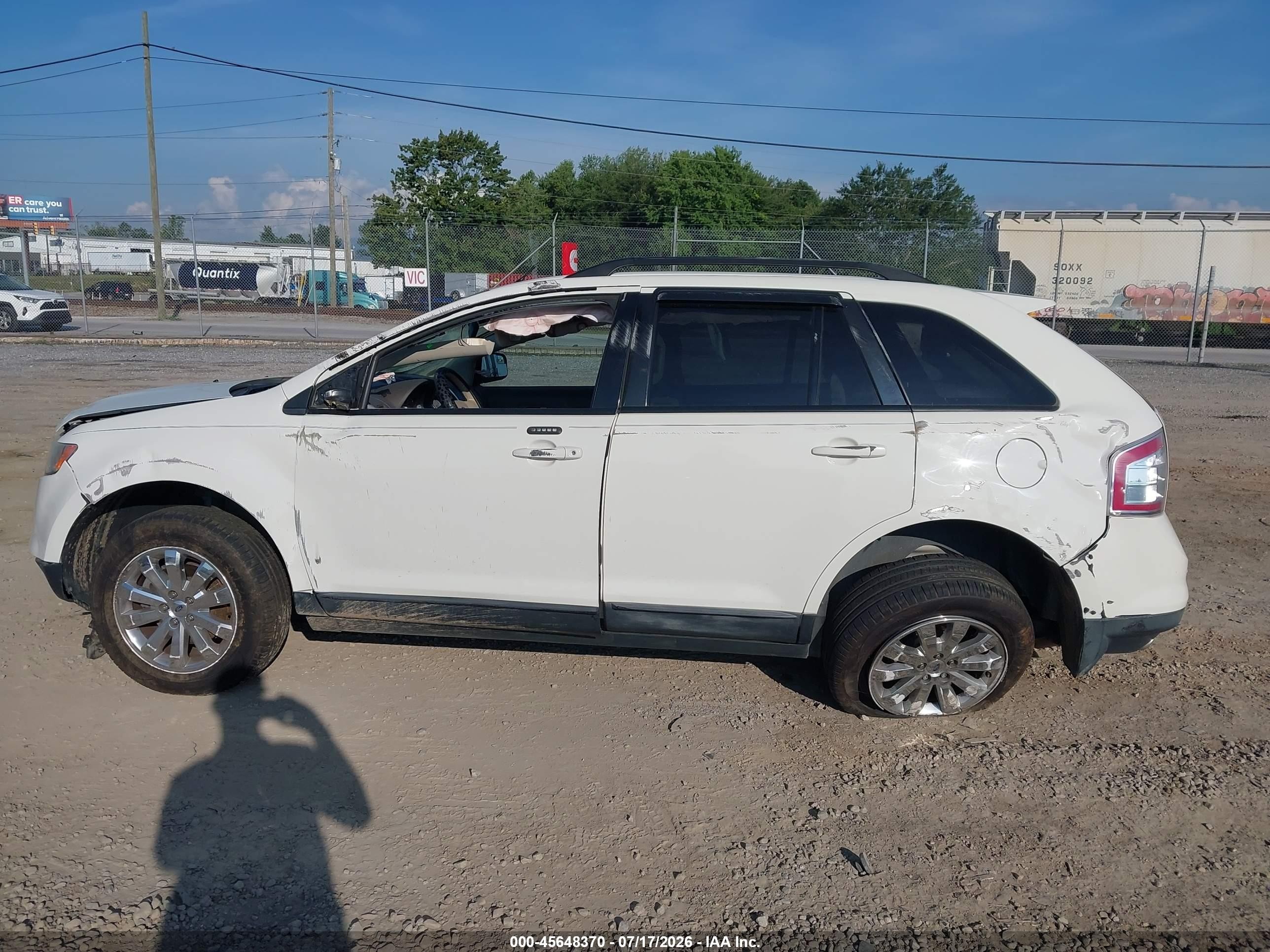 2010 Ford Edge Sel White vin: 2FMDK3JC1ABB62642