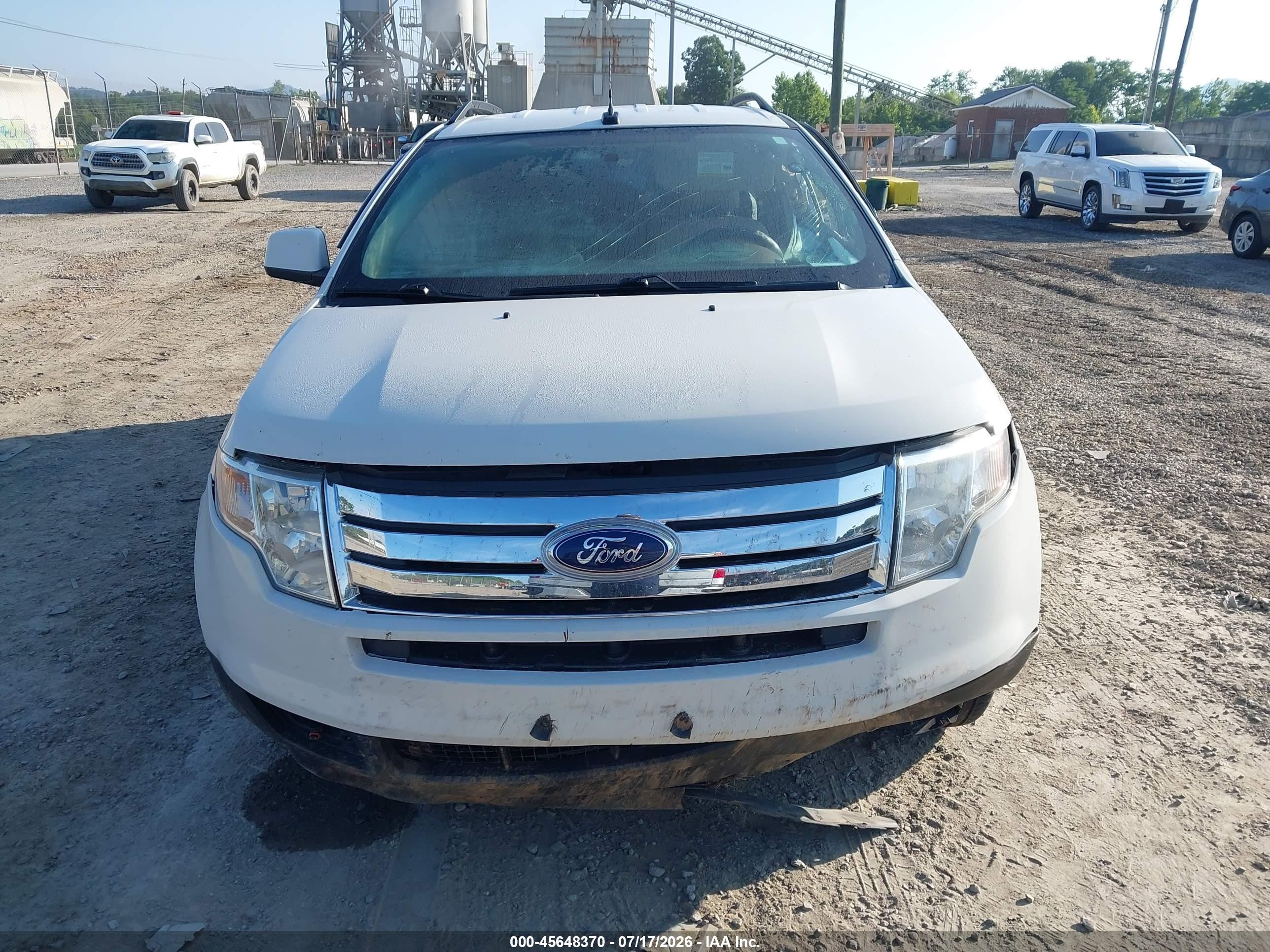 2010 Ford Edge Sel White vin: 2FMDK3JC1ABB62642