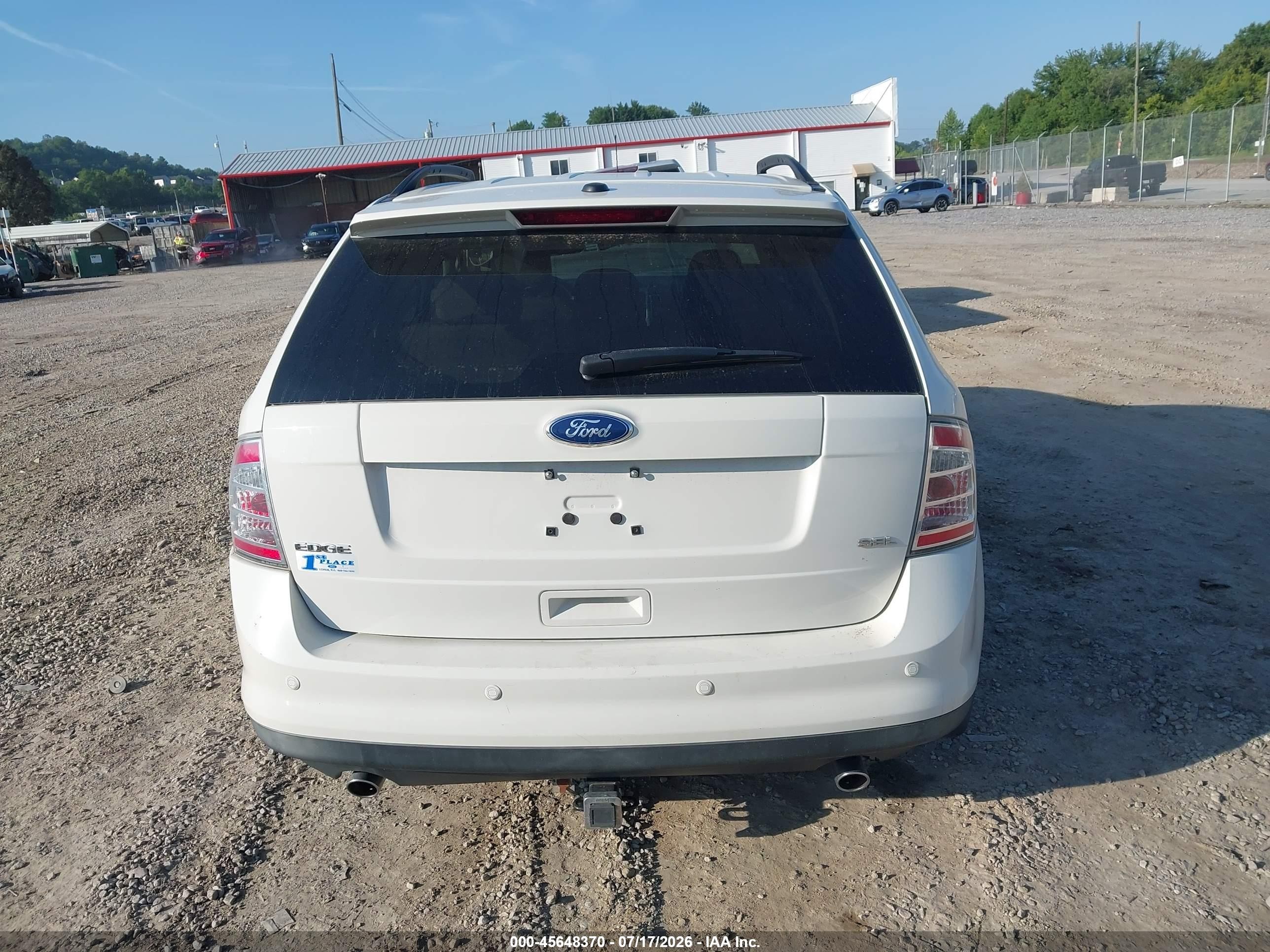 2010 Ford Edge Sel White vin: 2FMDK3JC1ABB62642