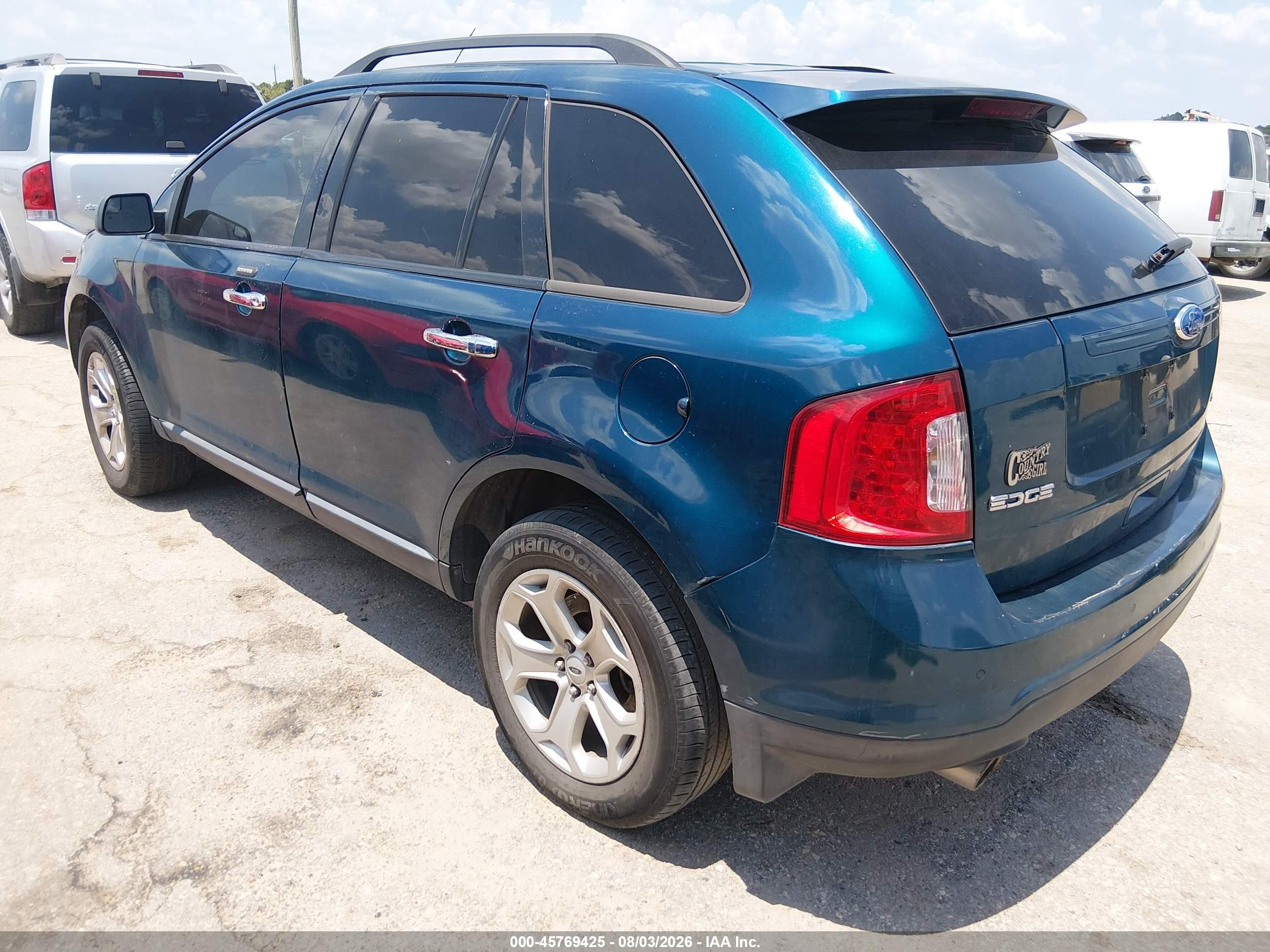 2011 Ford Edge Sel Turquoise vin: 2FMDK3JC1BBB14463