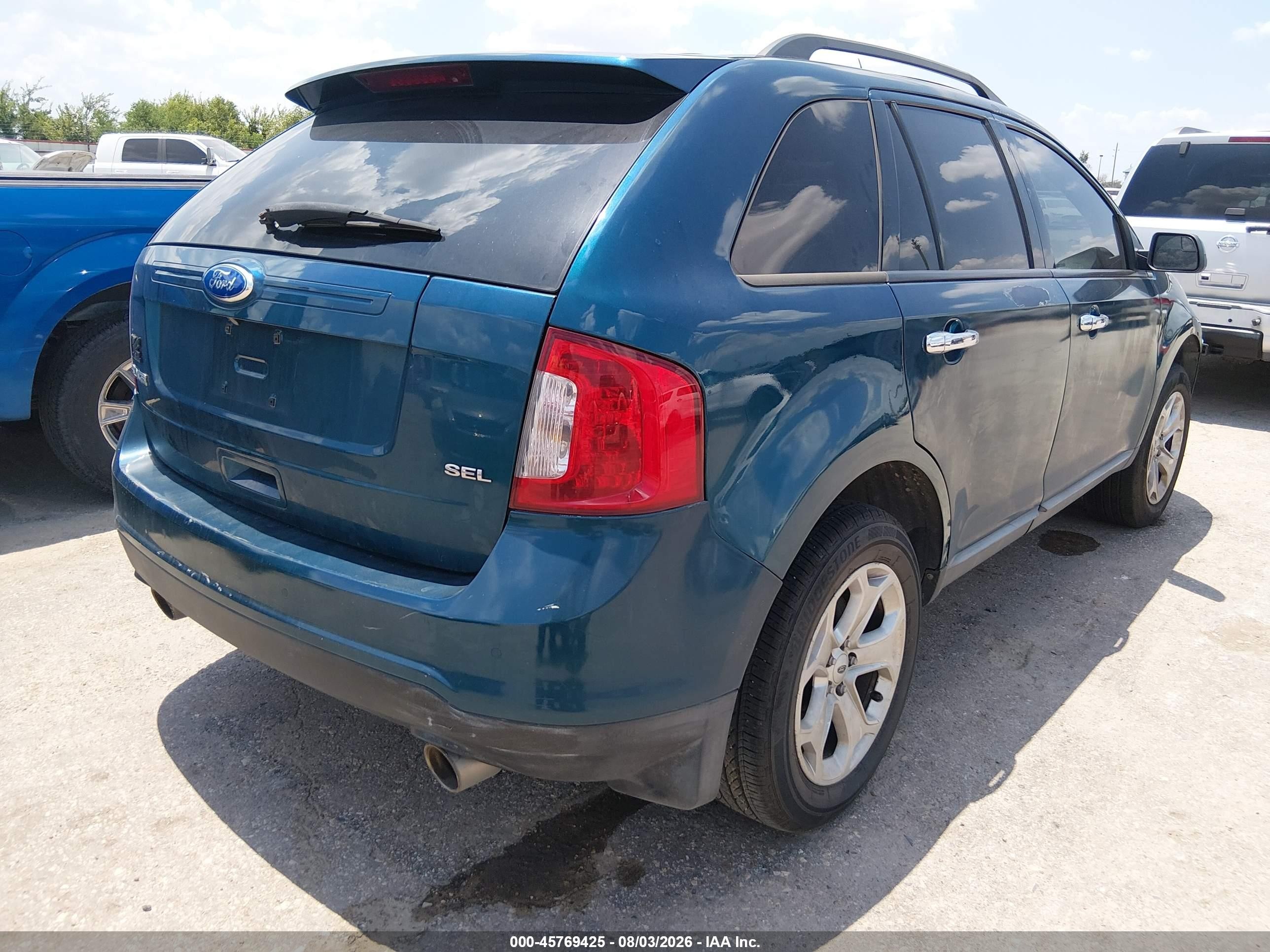 2011 Ford Edge Sel Turquoise vin: 2FMDK3JC1BBB14463