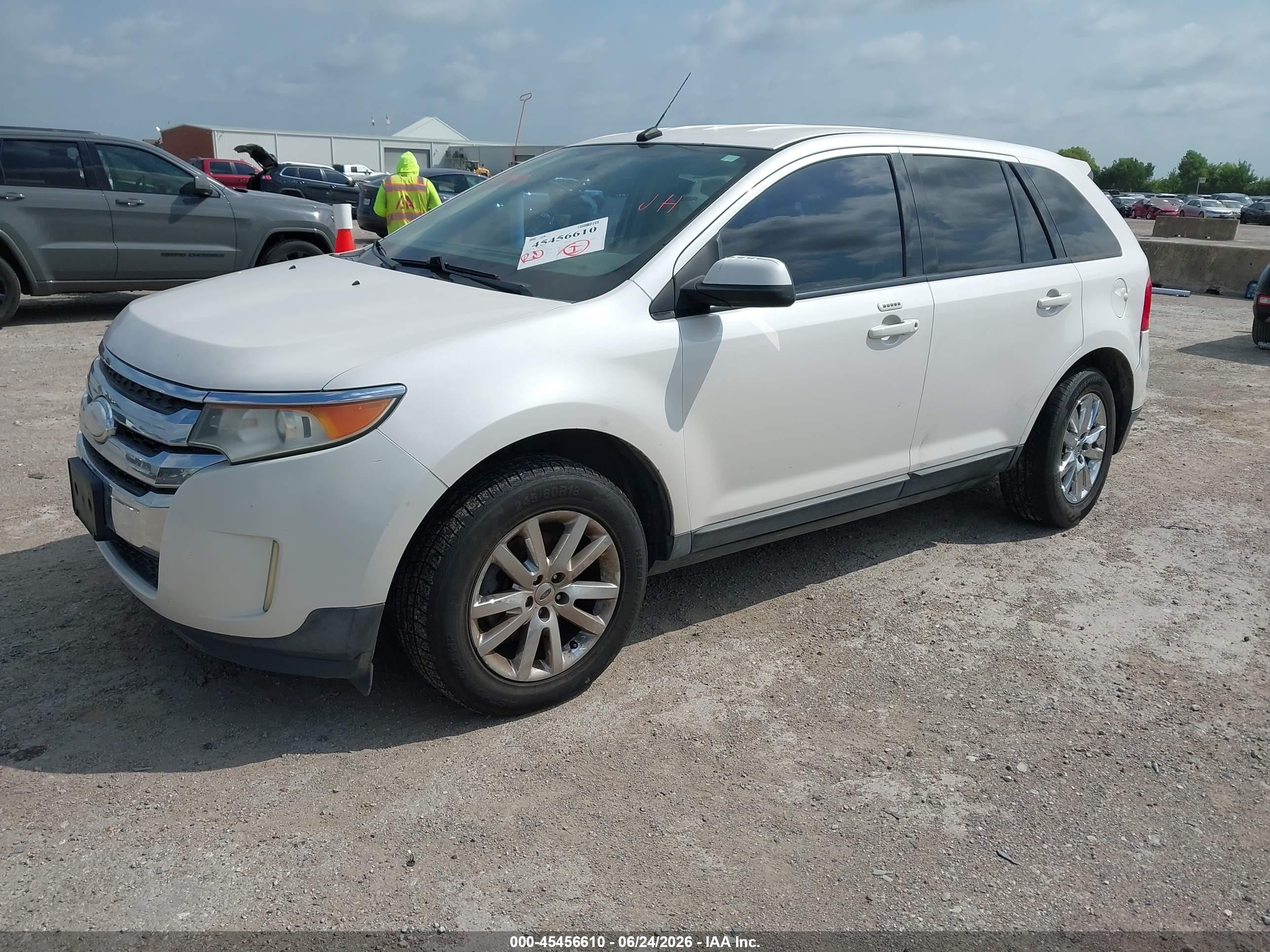 2012 Ford Edge Sel White vin: 2FMDK3JC1CBA01761