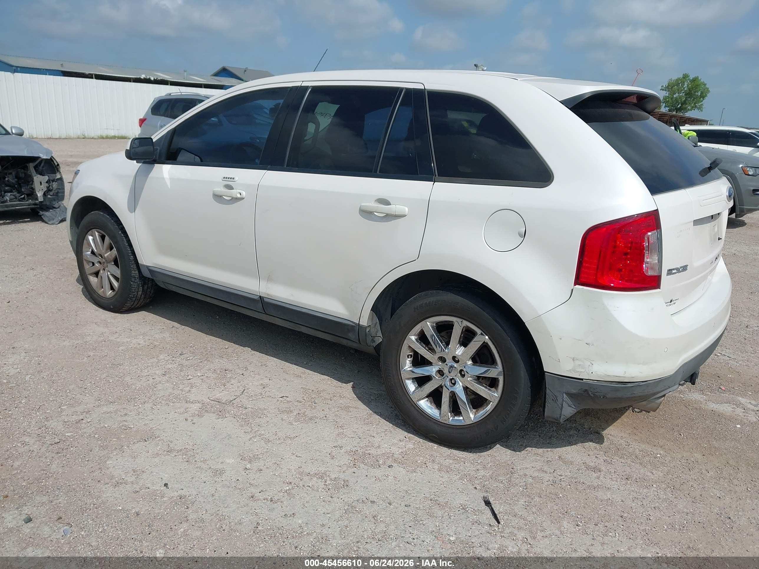 2012 Ford Edge Sel White vin: 2FMDK3JC1CBA01761