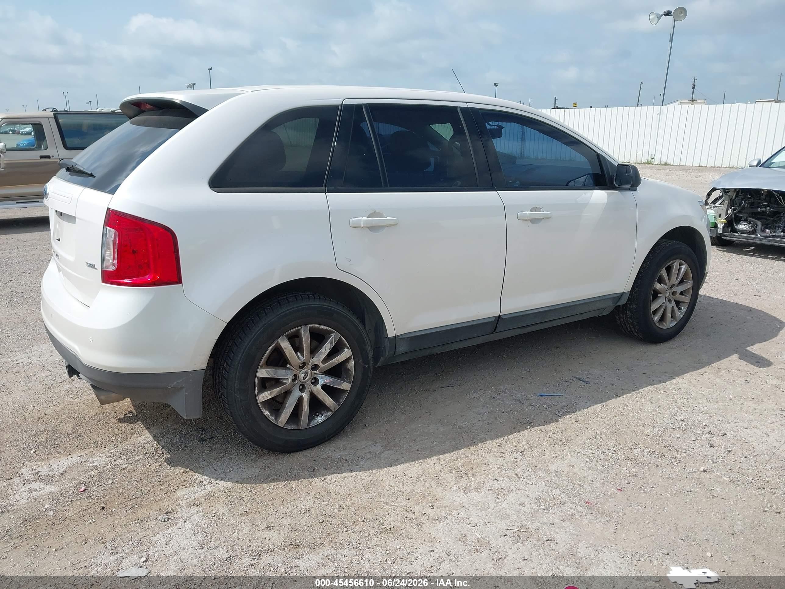 2012 Ford Edge Sel White vin: 2FMDK3JC1CBA01761