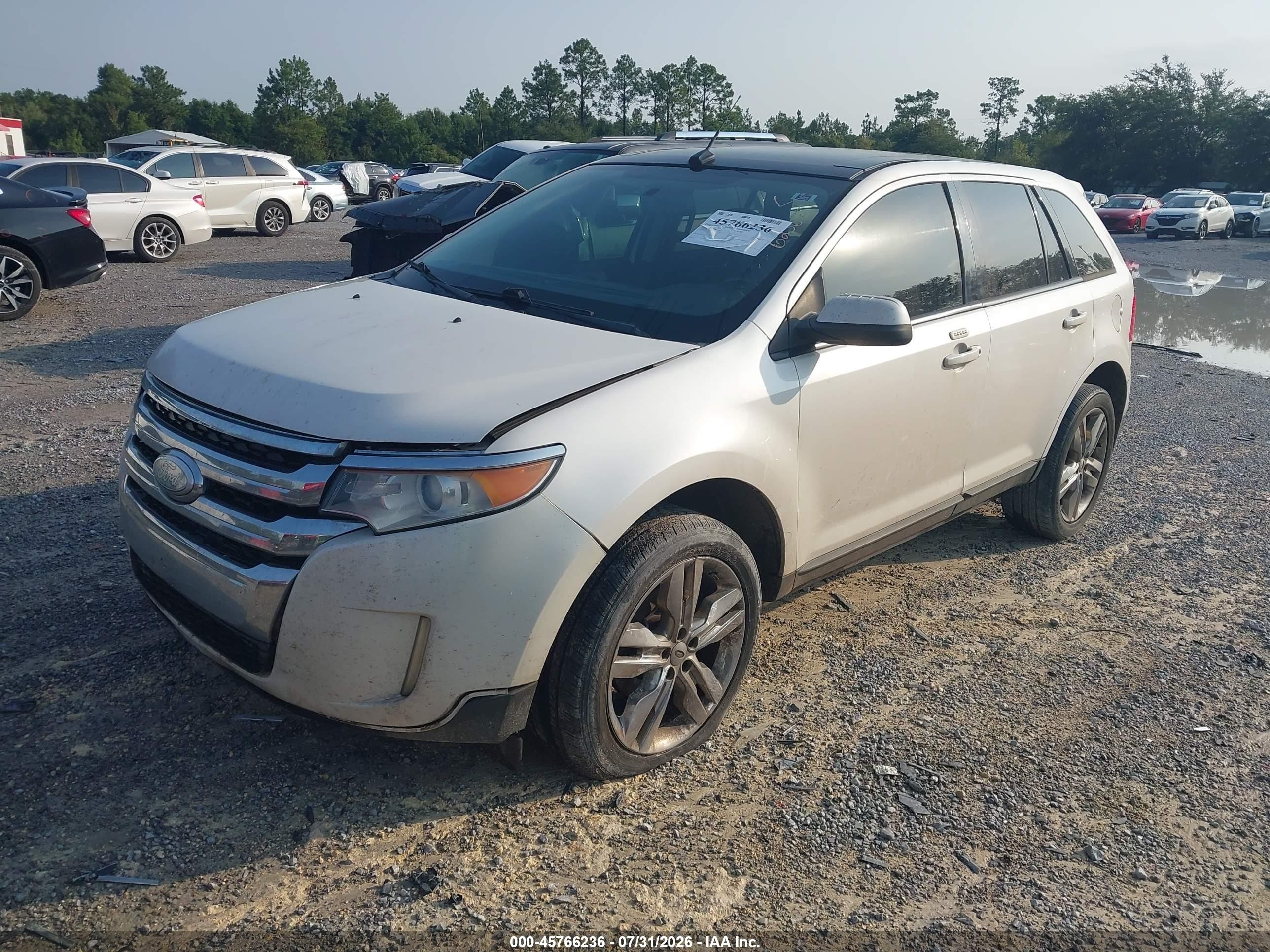 2012 Ford Edge Sel White vin: 2FMDK3JC1CBA25641