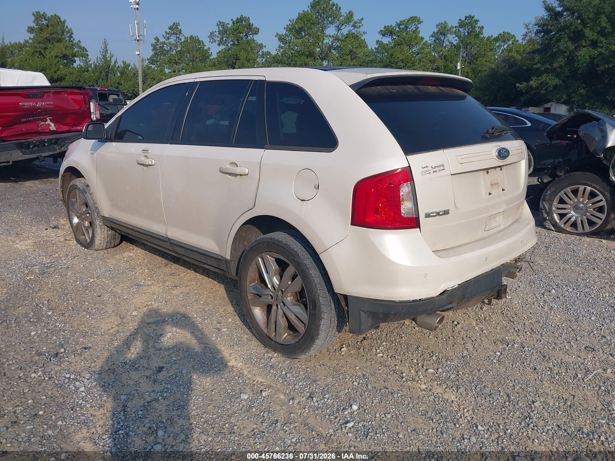 2012 Ford Edge Sel White vin: 2FMDK3JC1CBA25641