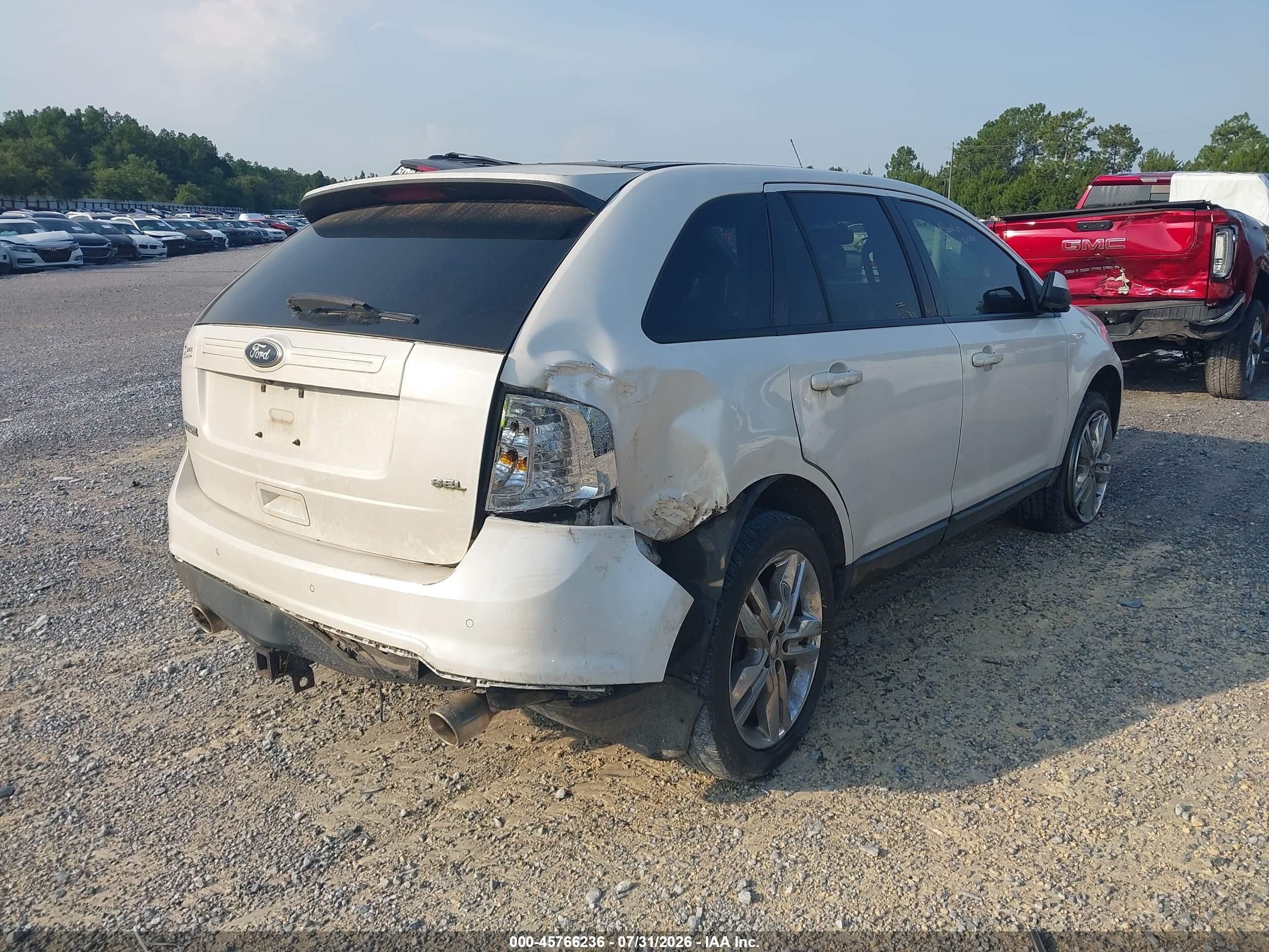 2012 Ford Edge Sel White vin: 2FMDK3JC1CBA25641