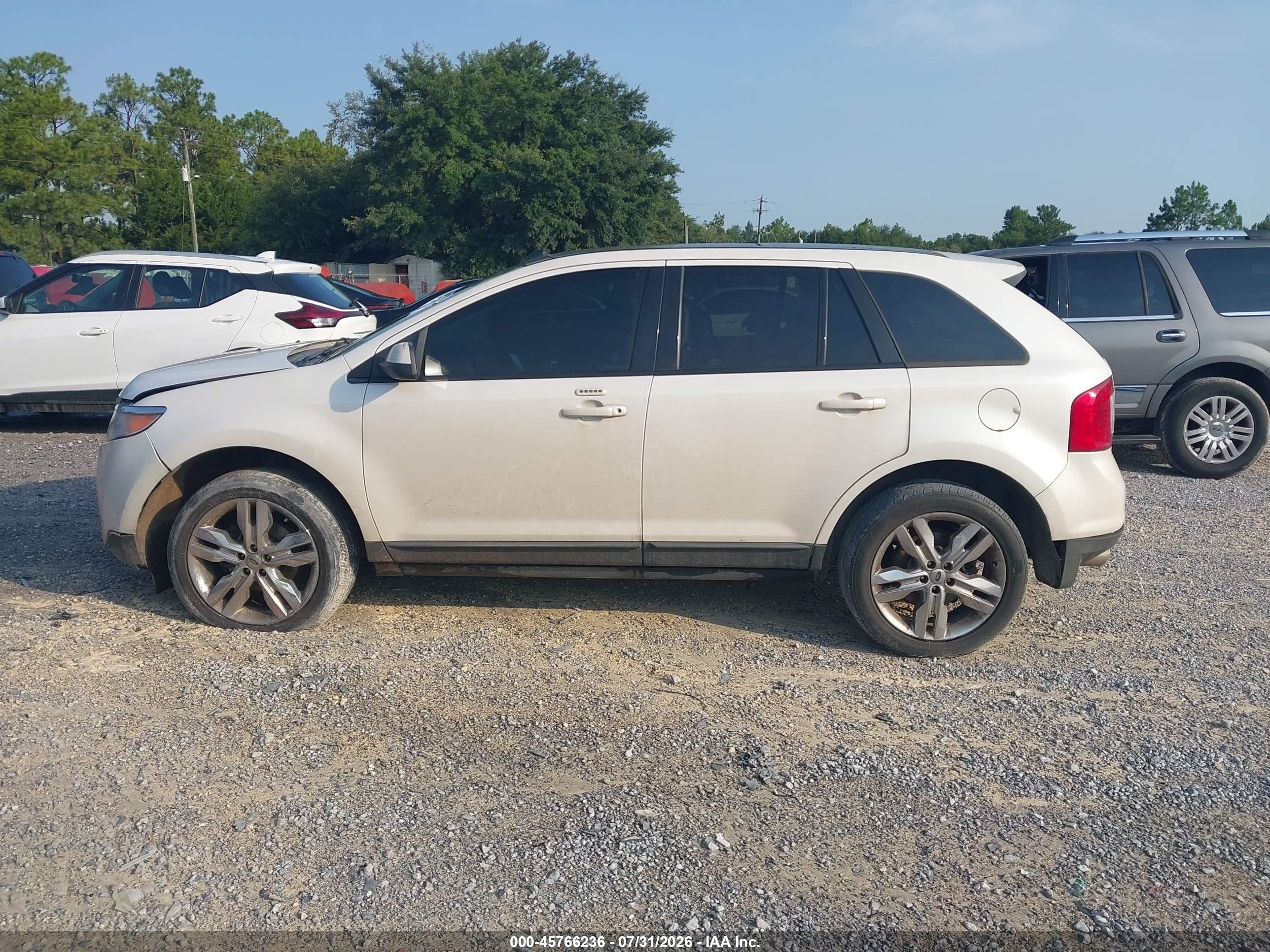 2012 Ford Edge Sel White vin: 2FMDK3JC1CBA25641
