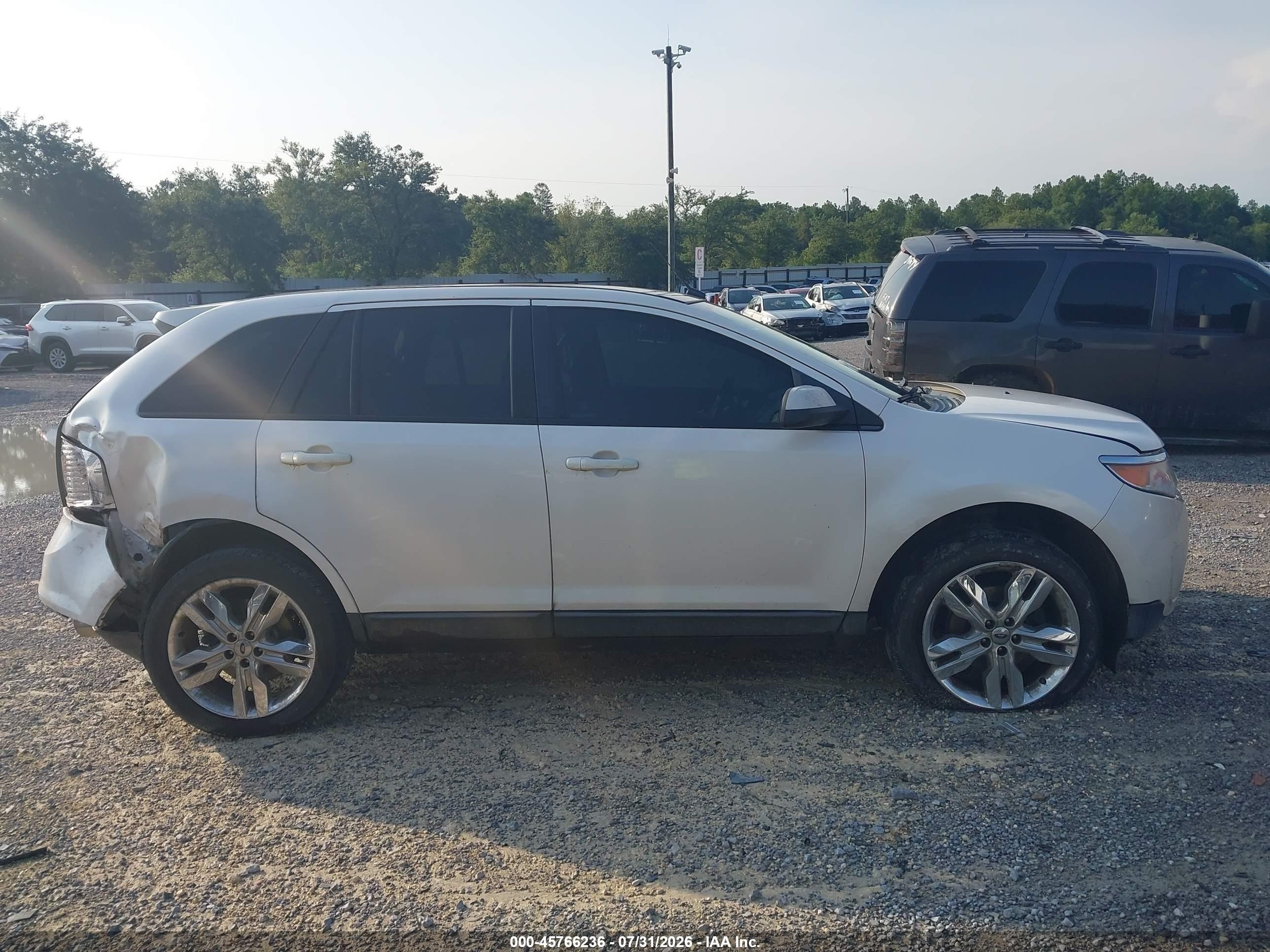 2012 Ford Edge Sel White vin: 2FMDK3JC1CBA25641