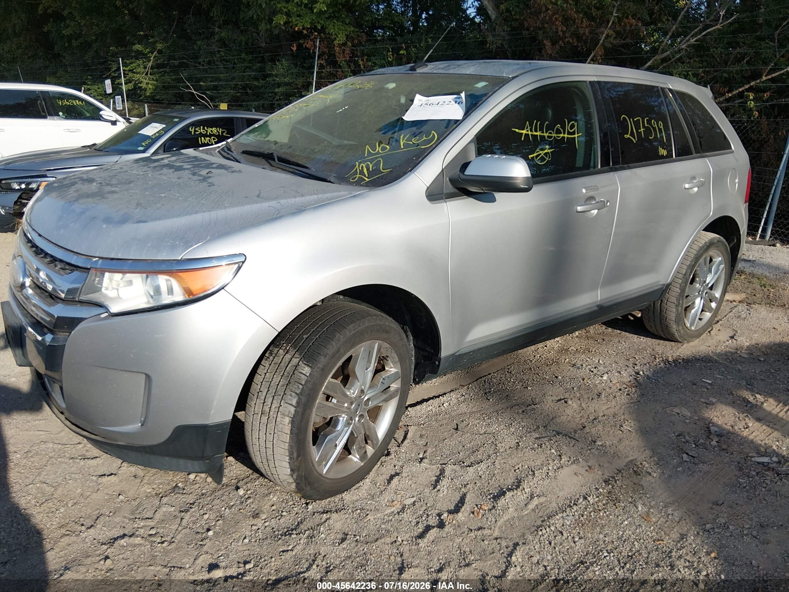 2012 Ford Edge Sel Silver vin: 2FMDK3JC1CBA46019