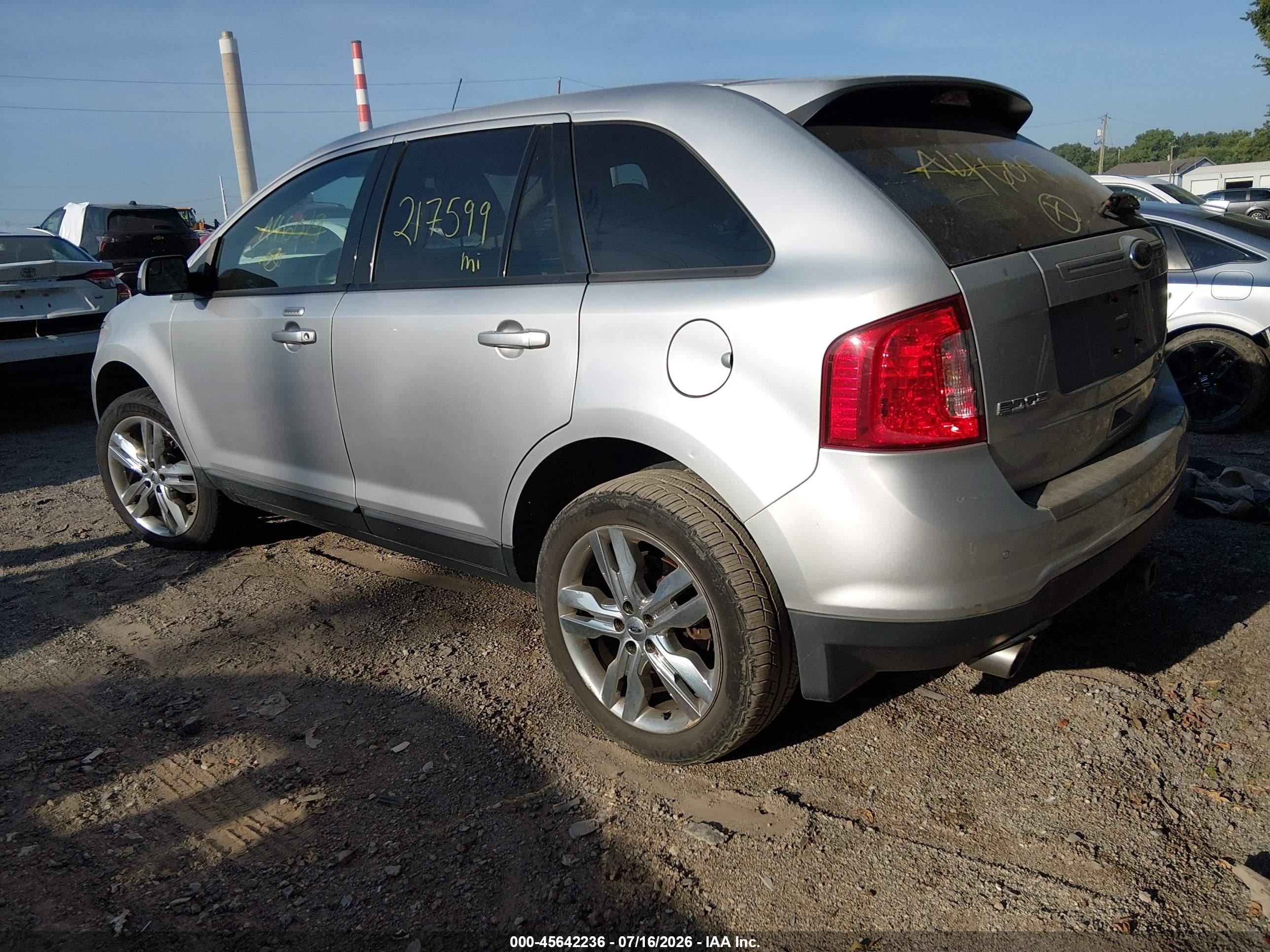 2012 Ford Edge Sel Silver vin: 2FMDK3JC1CBA46019