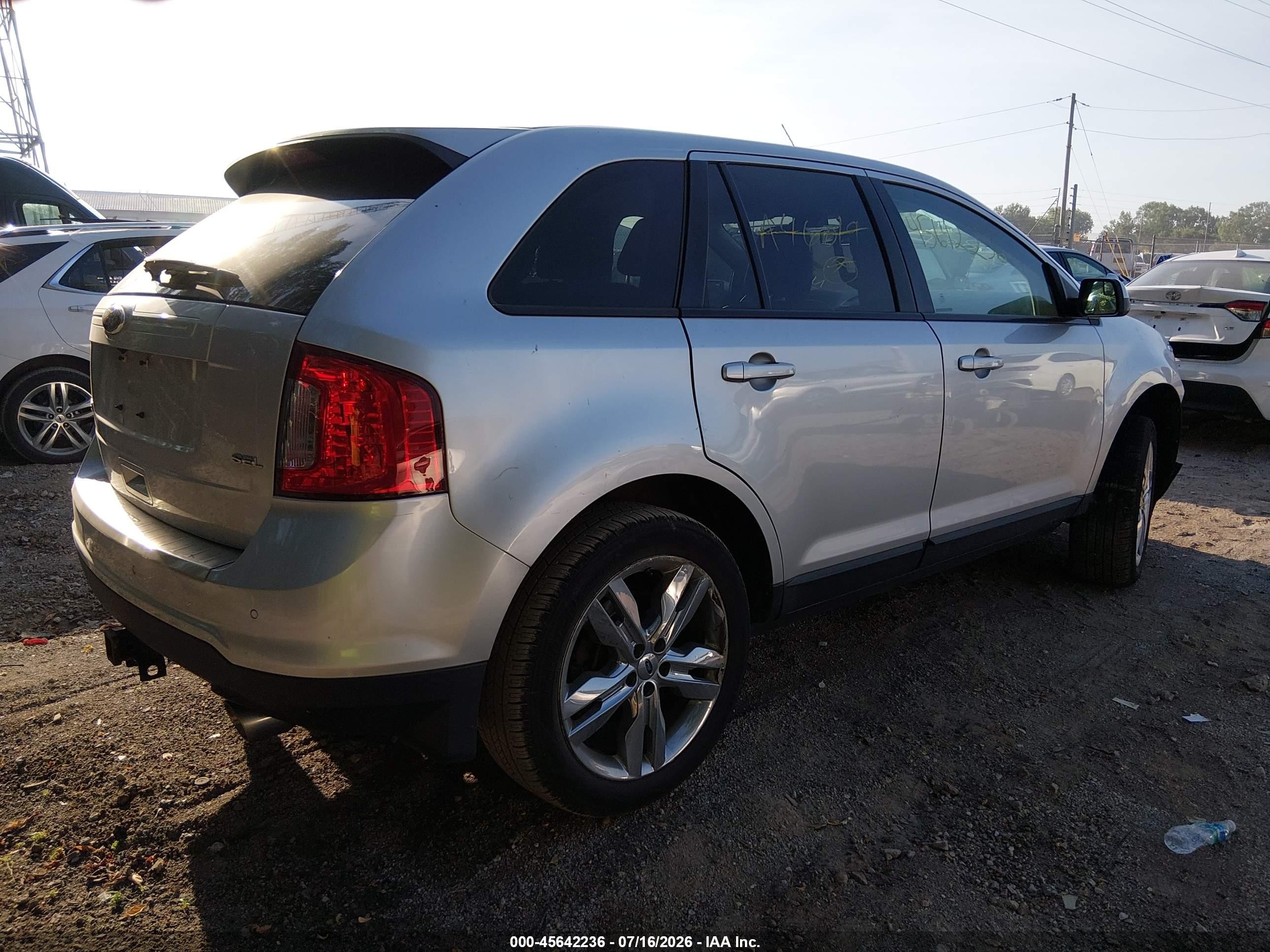 2012 Ford Edge Sel Silver vin: 2FMDK3JC1CBA46019