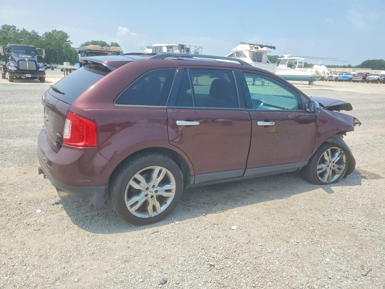 2012 Ford Edge Sel Burgundy vin: 2FMDK3JC1CBA48255