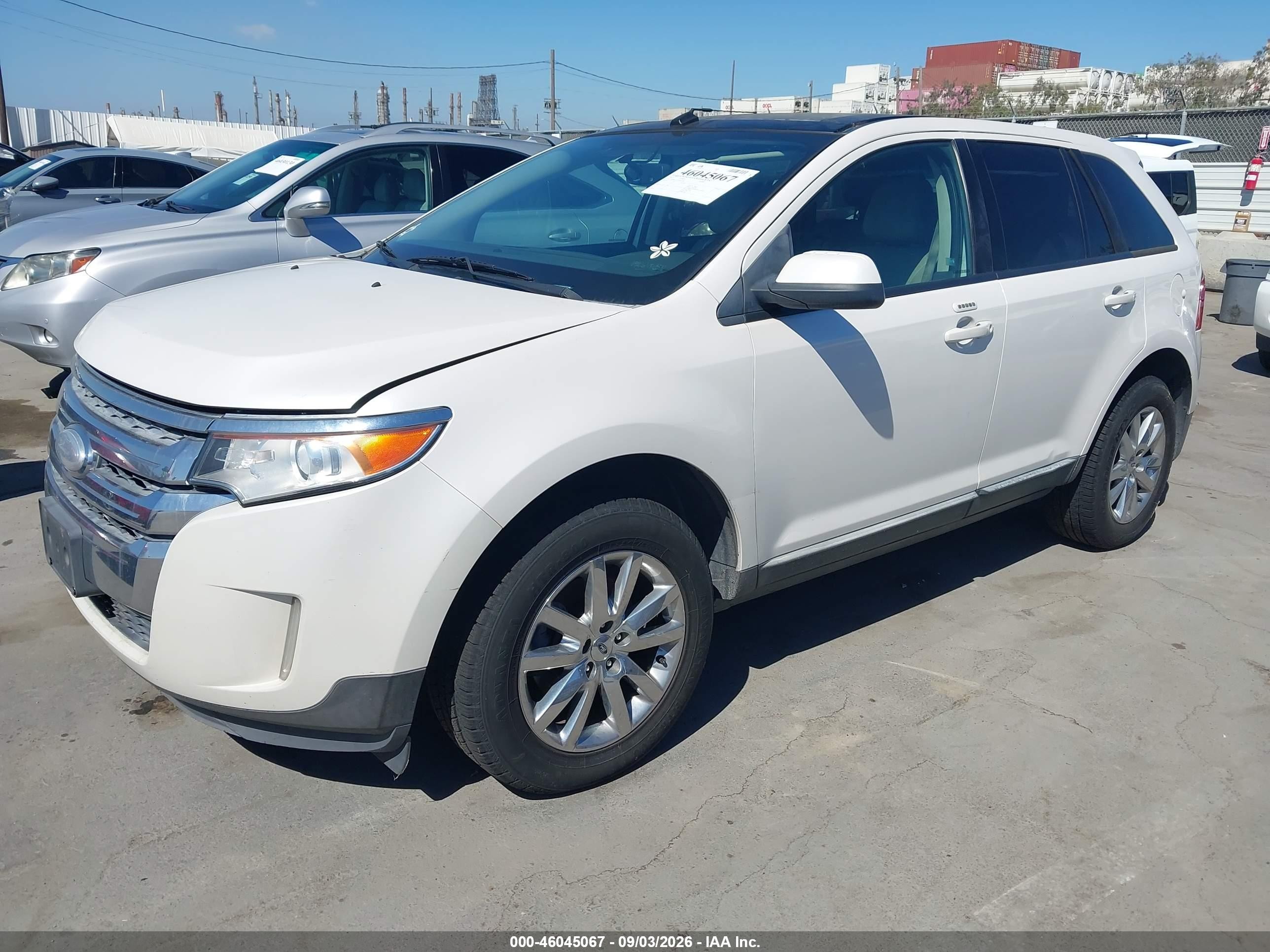 2012 Ford Edge Sel White vin: 2FMDK3JC1CBA63368