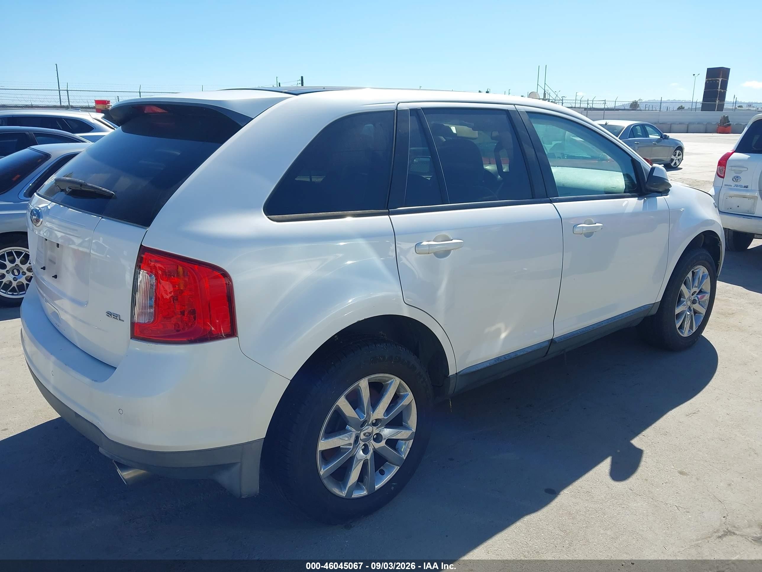 2012 Ford Edge Sel White vin: 2FMDK3JC1CBA63368