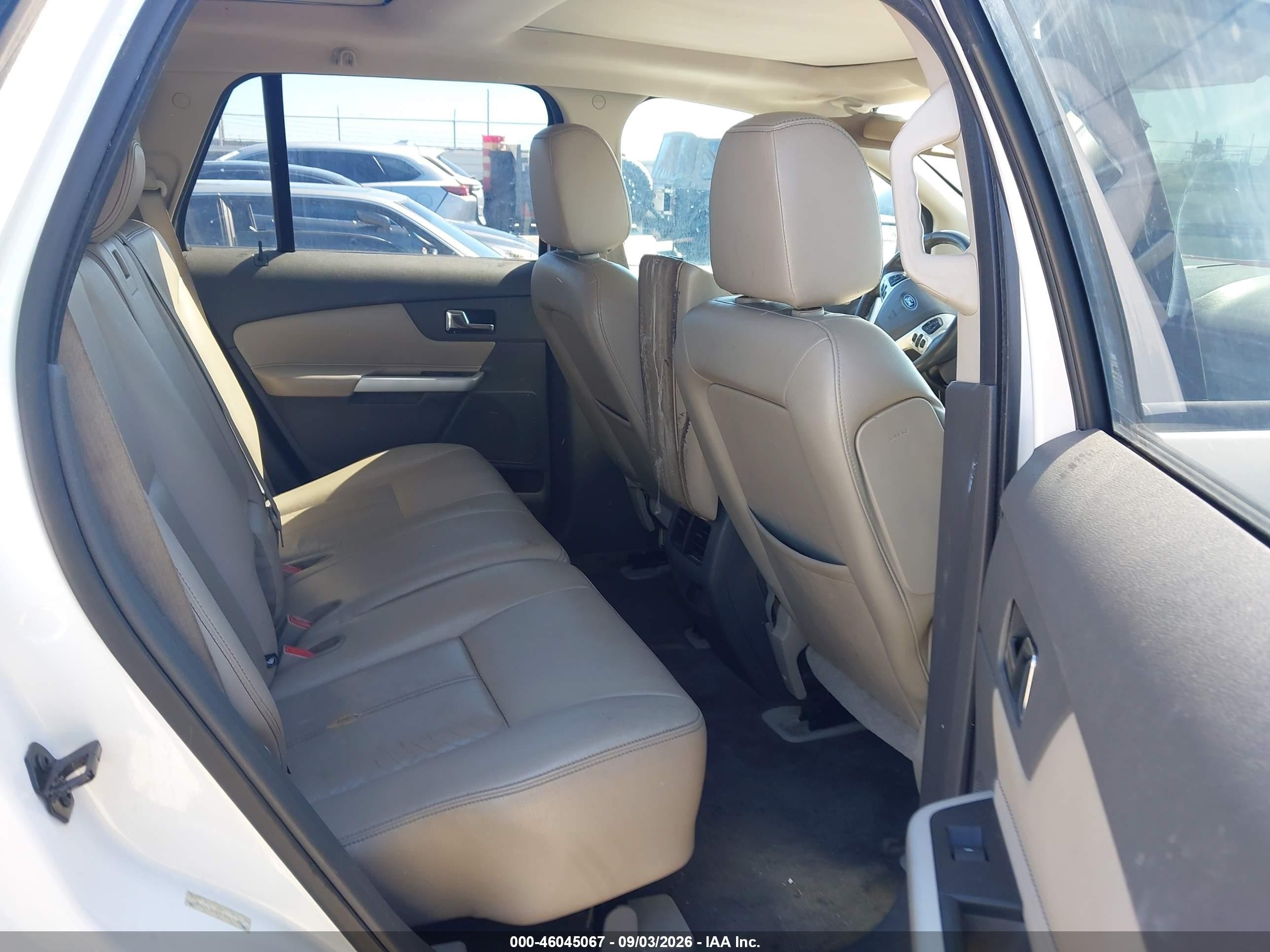 2012 Ford Edge Sel White vin: 2FMDK3JC1CBA63368