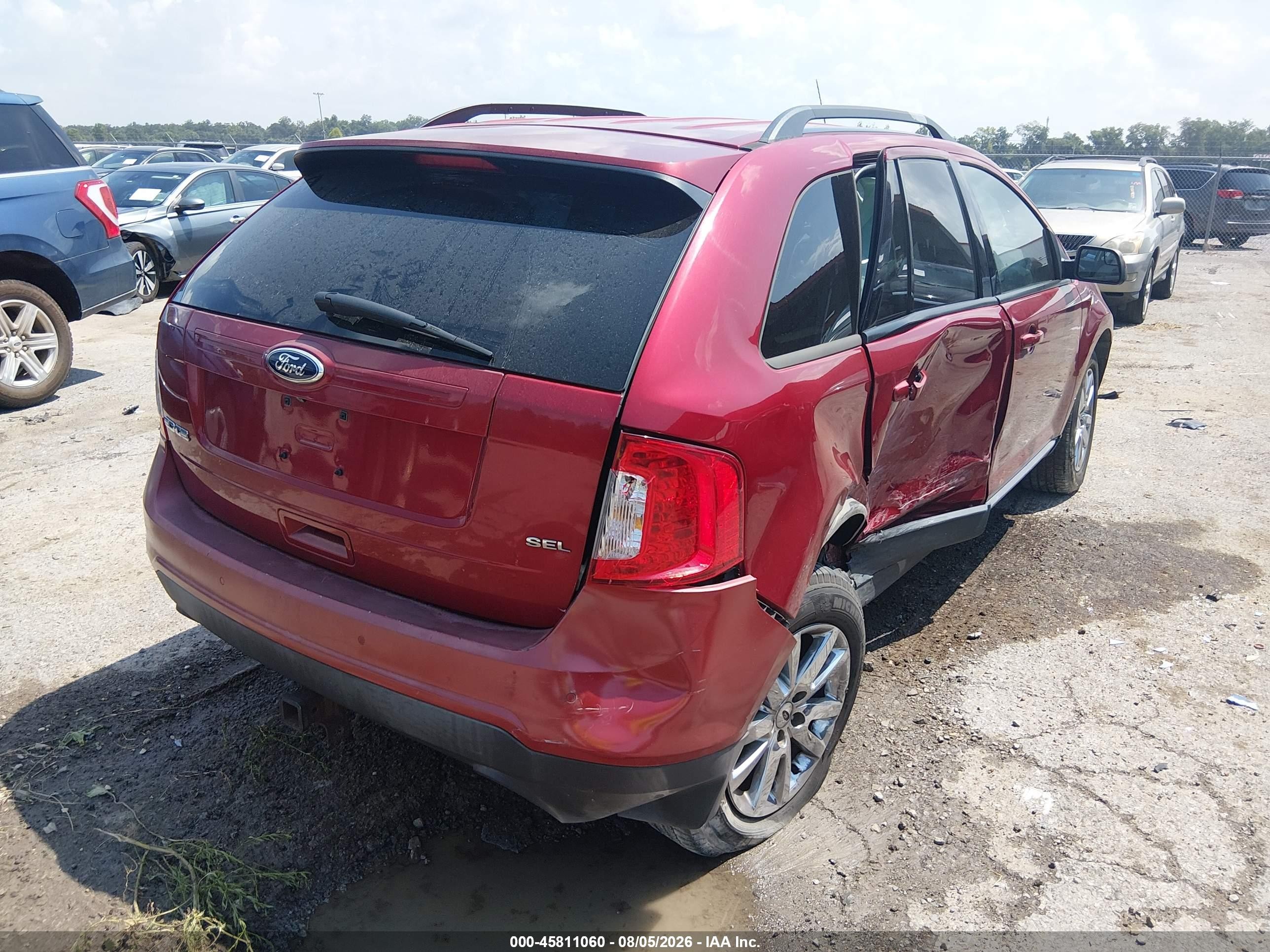 2013 Ford Edge Sel Red vin: 2FMDK3JC1DBA17122