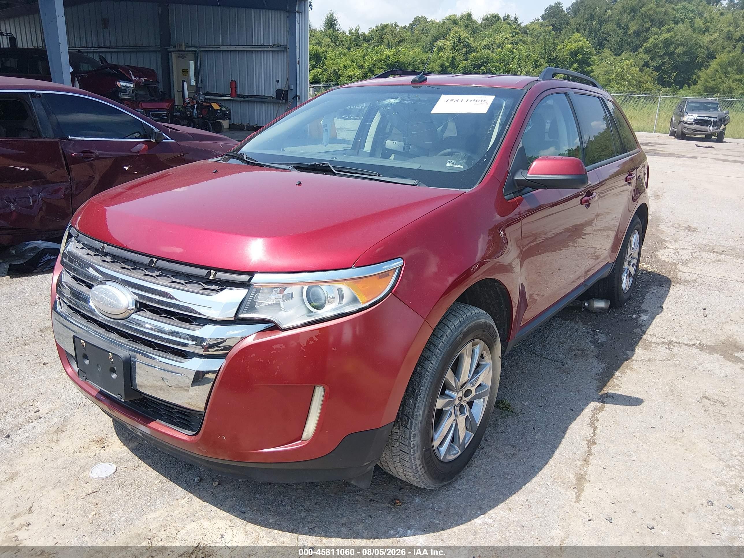 2013 Ford Edge Sel Red vin: 2FMDK3JC1DBA17122