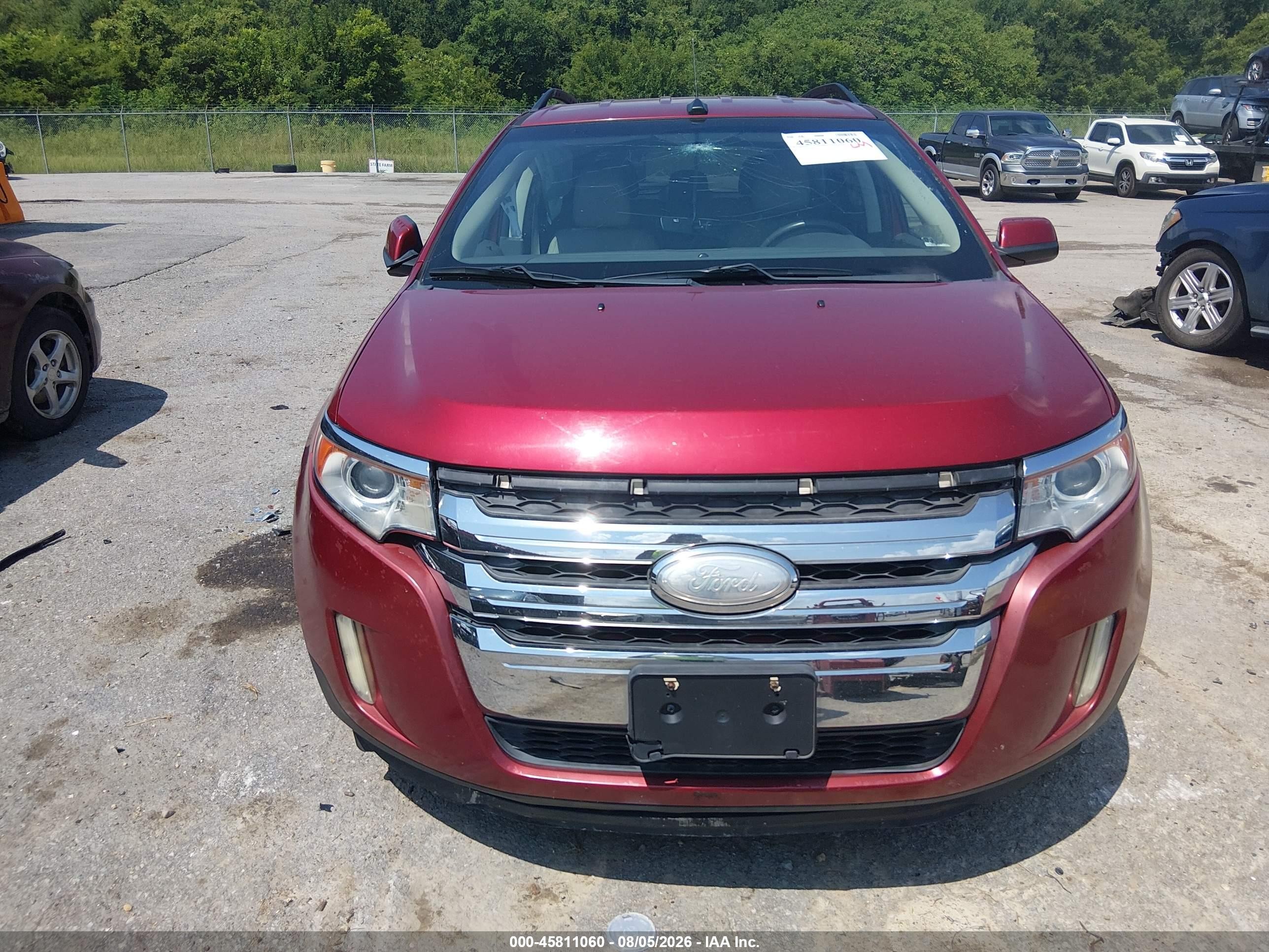 2013 Ford Edge Sel Red vin: 2FMDK3JC1DBA17122