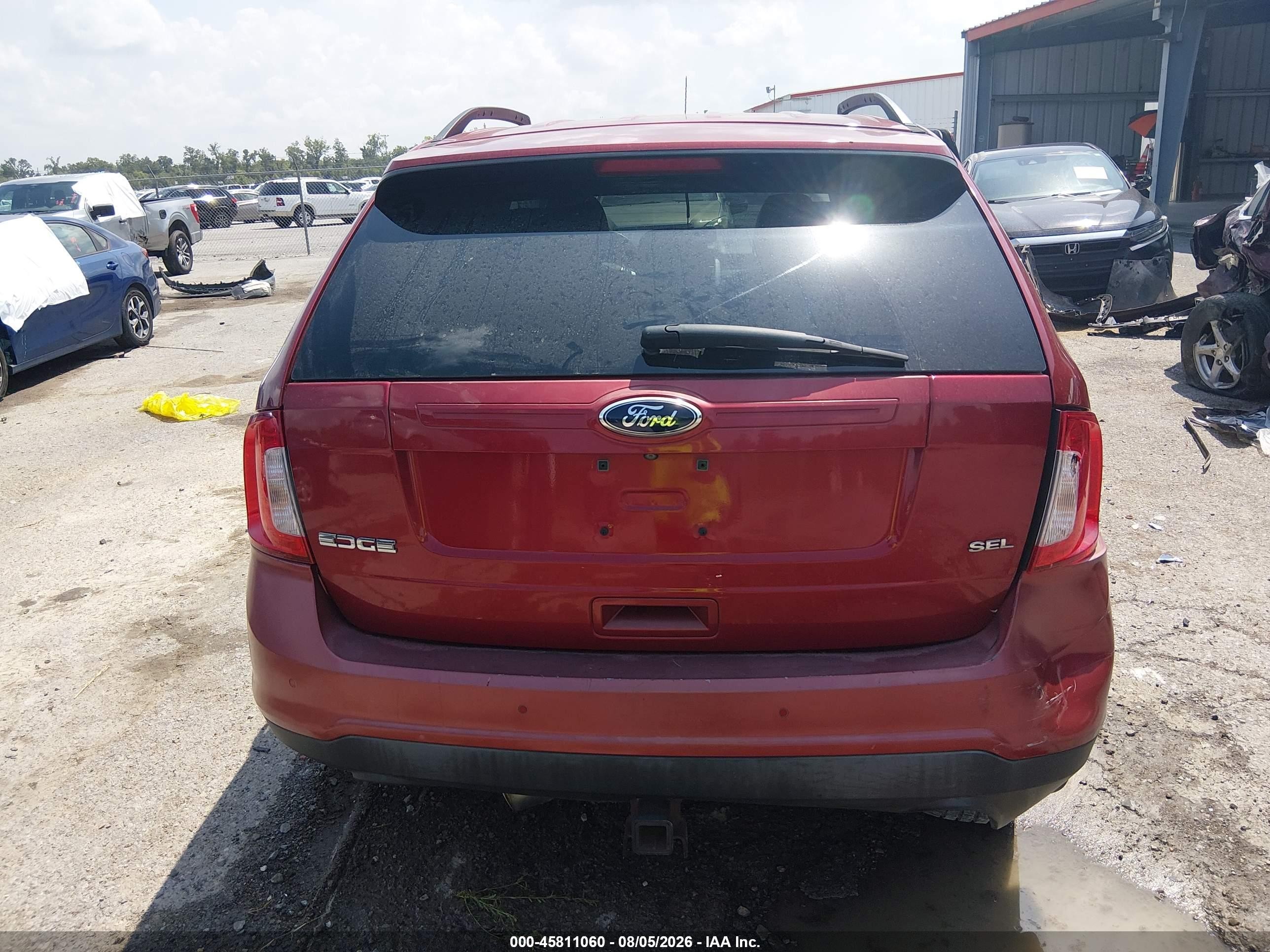 2013 Ford Edge Sel Red vin: 2FMDK3JC1DBA17122
