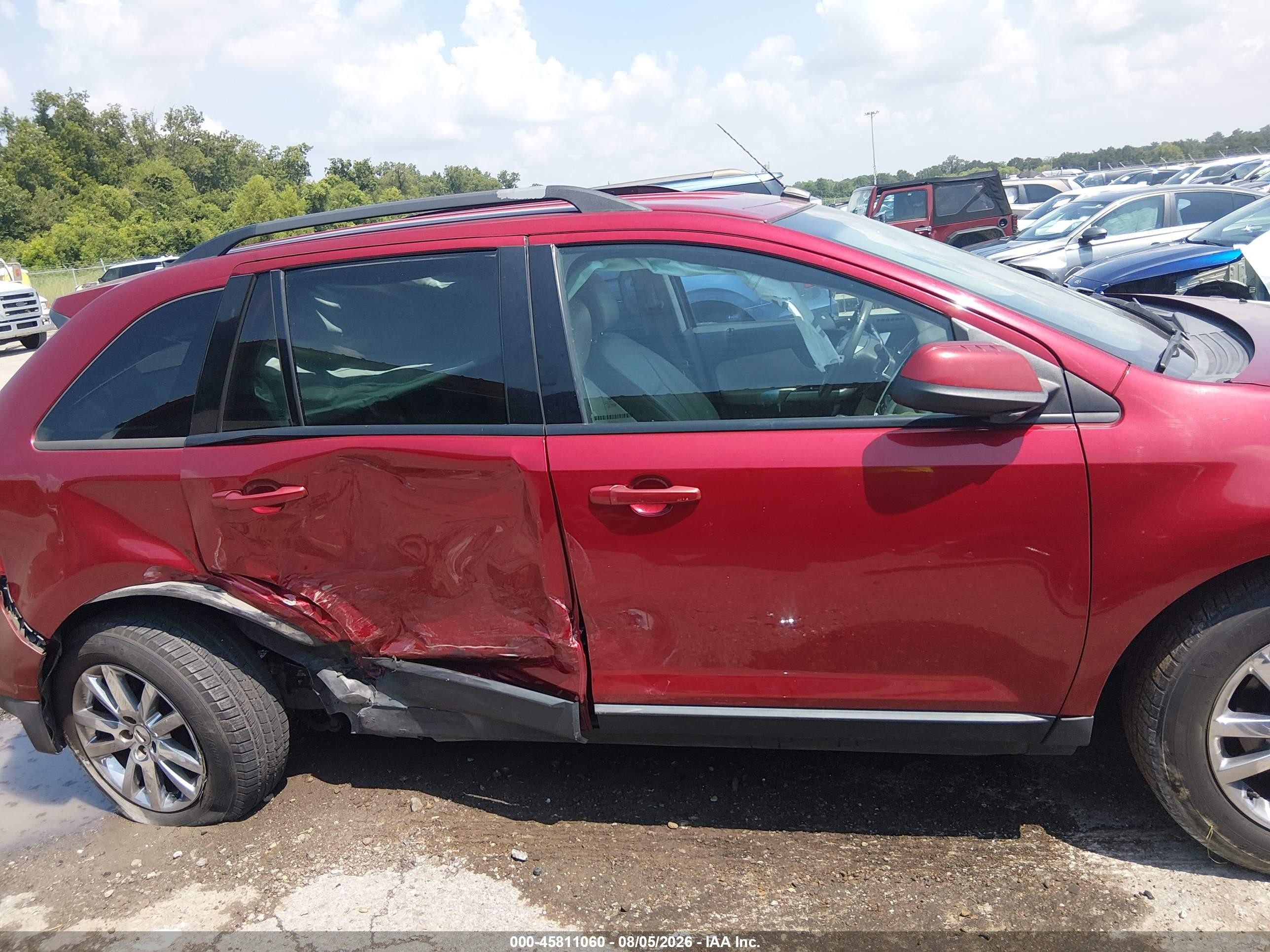 2013 Ford Edge Sel Red vin: 2FMDK3JC1DBA17122