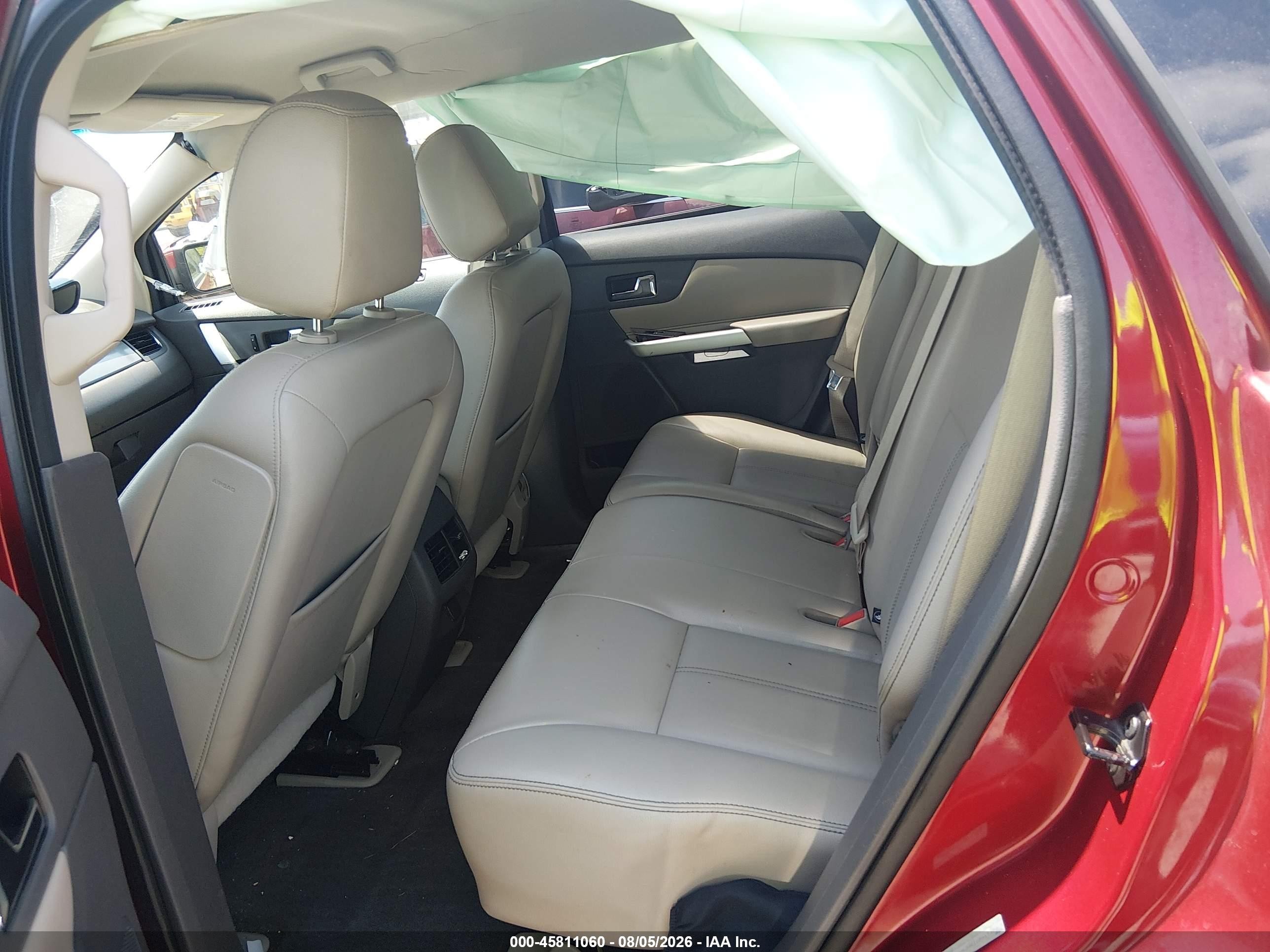 2013 Ford Edge Sel Red vin: 2FMDK3JC1DBA17122