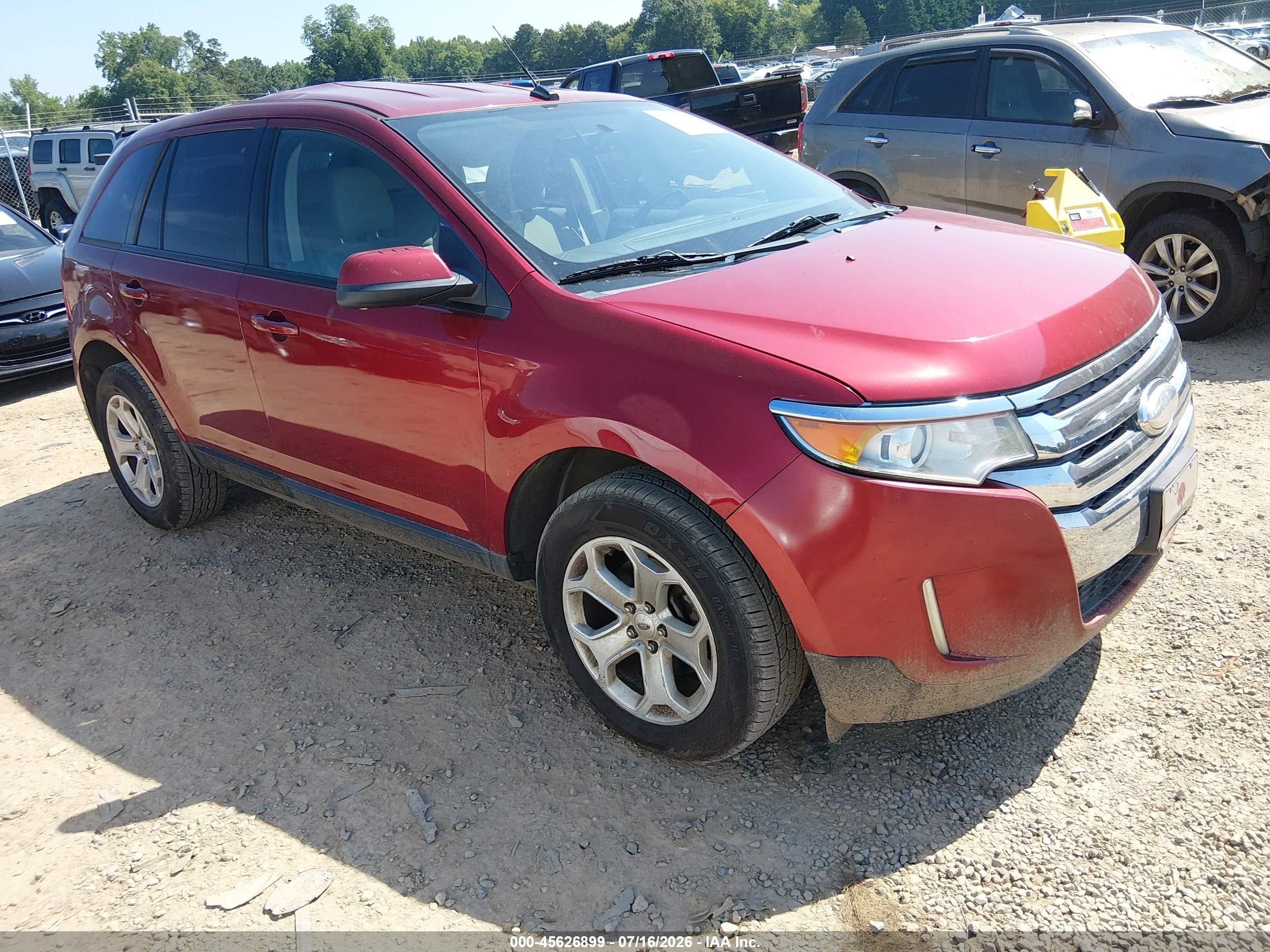 2013 Ford Edge Sel Красный vin: 2FMDK3JC1DBA22031