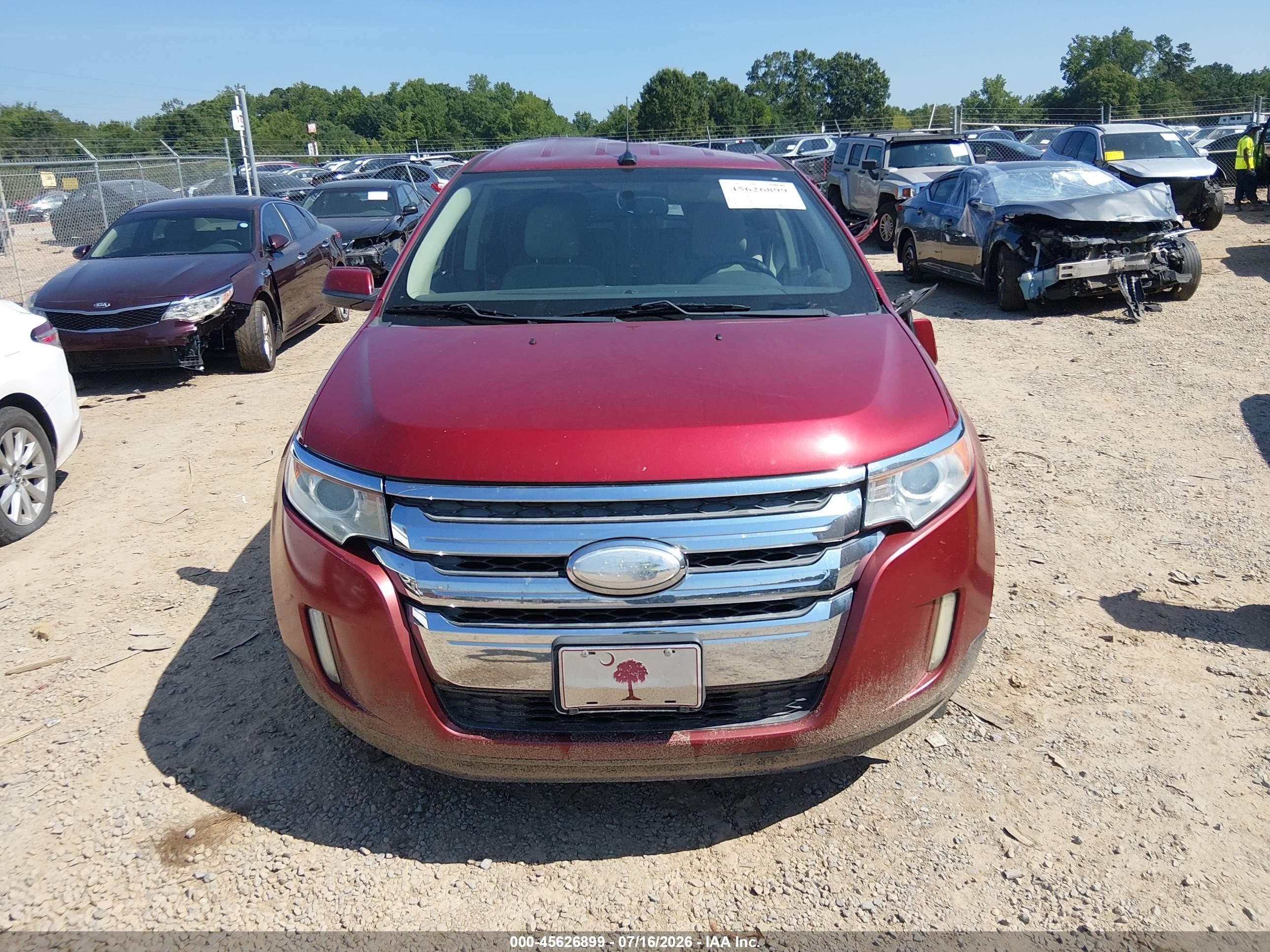 2013 Ford Edge Sel Красный vin: 2FMDK3JC1DBA22031