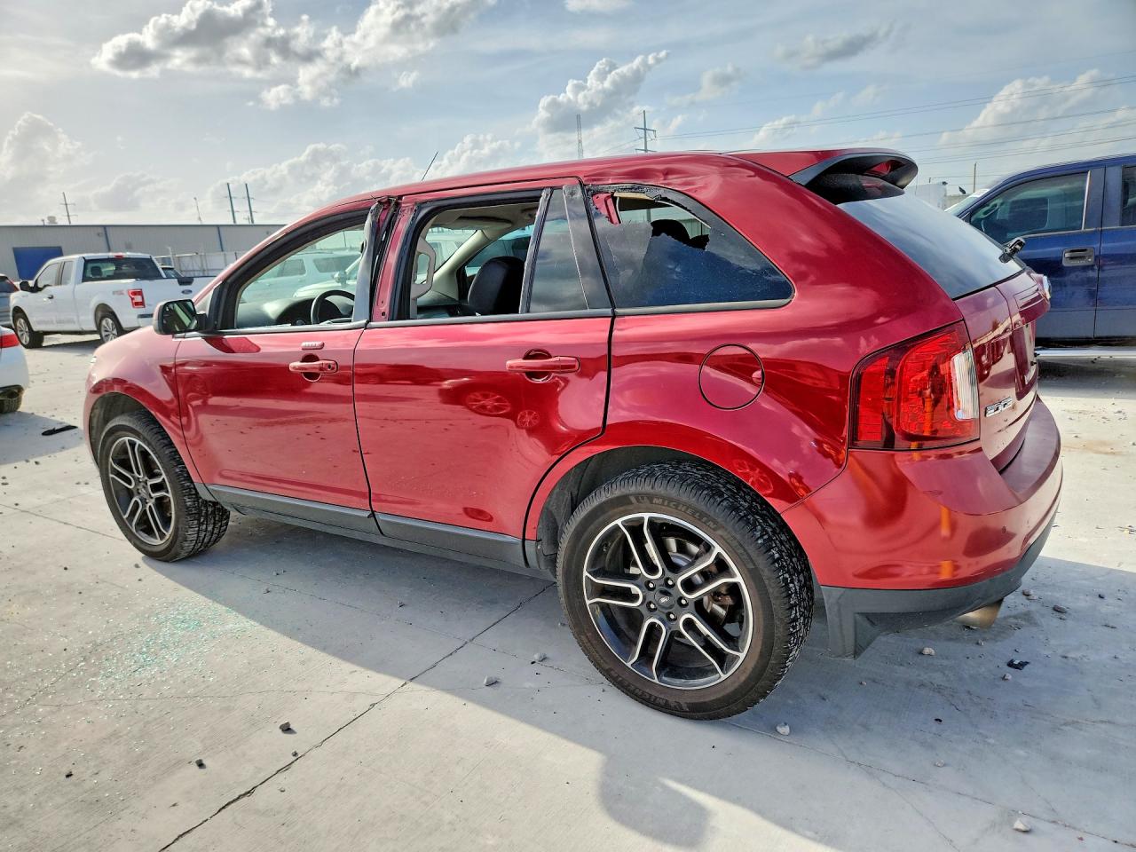 2013 Ford Edge Sel Red vin: 2FMDK3JC1DBA31604