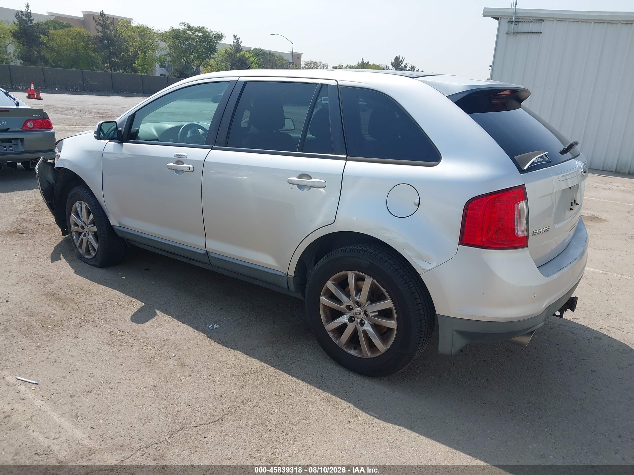 2013 Ford Edge Sel Silver vin: 2FMDK3JC1DBA87039