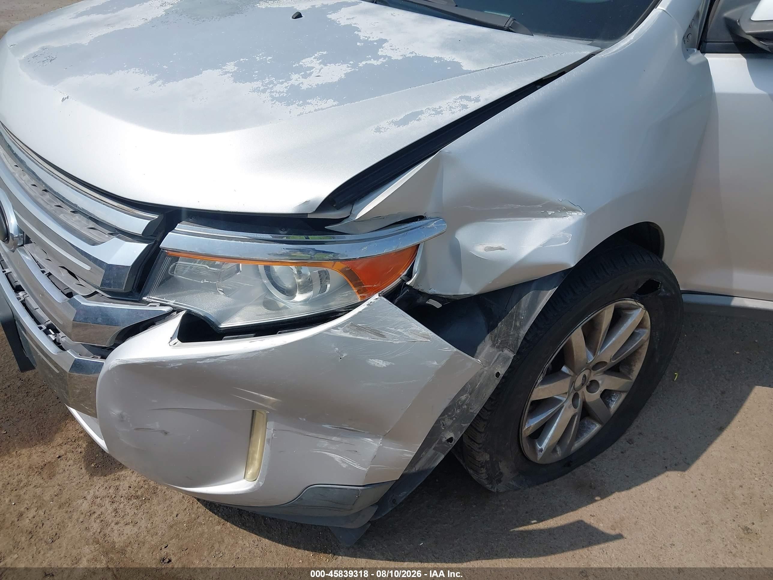 2013 Ford Edge Sel Silver vin: 2FMDK3JC1DBA87039