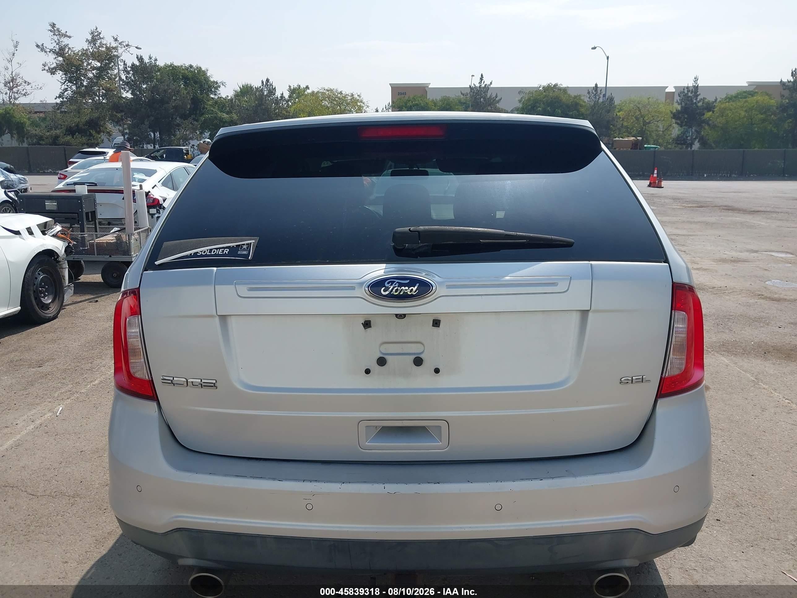 2013 Ford Edge Sel Silver vin: 2FMDK3JC1DBA87039