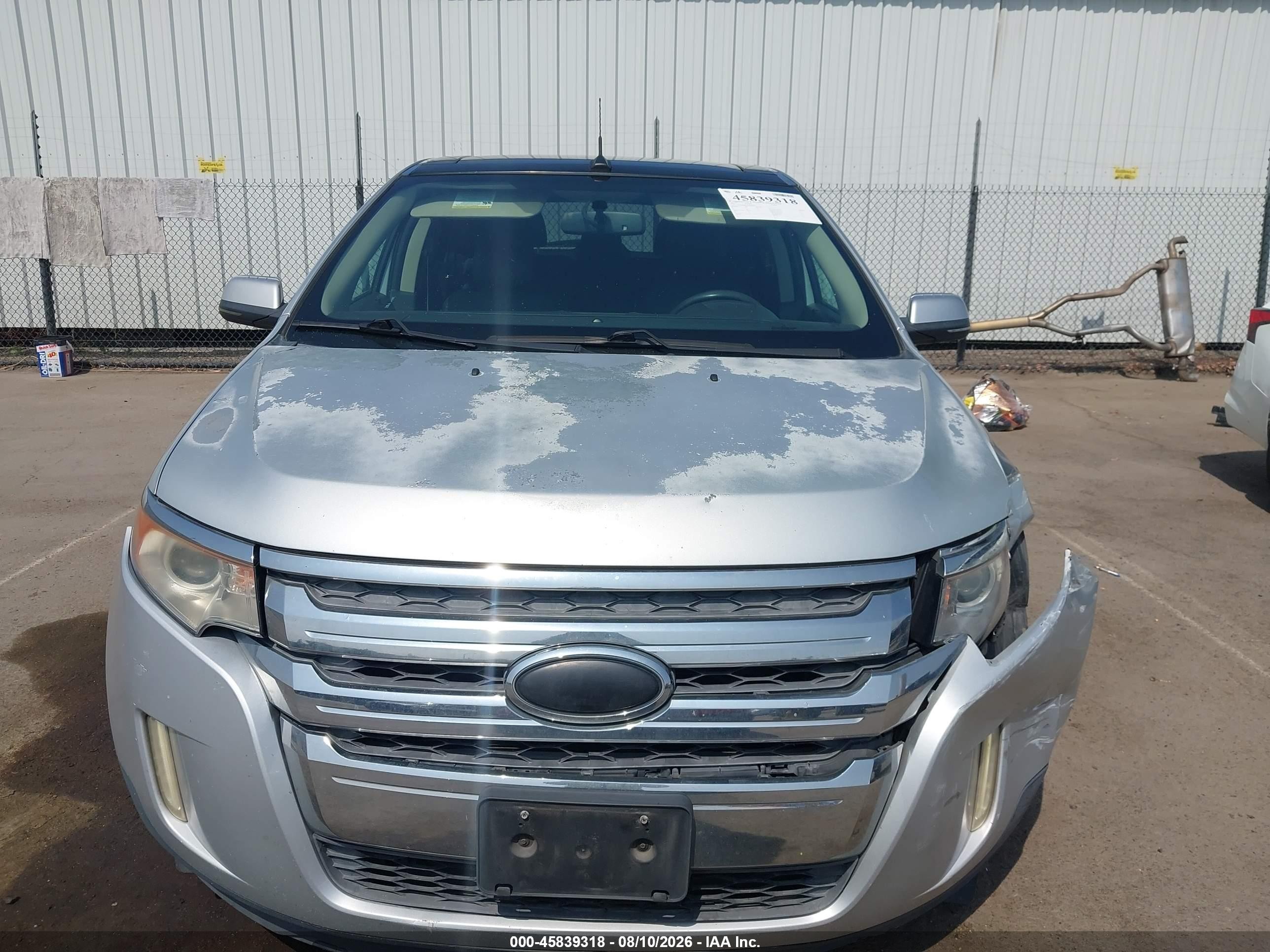 2013 Ford Edge Sel Silver vin: 2FMDK3JC1DBA87039