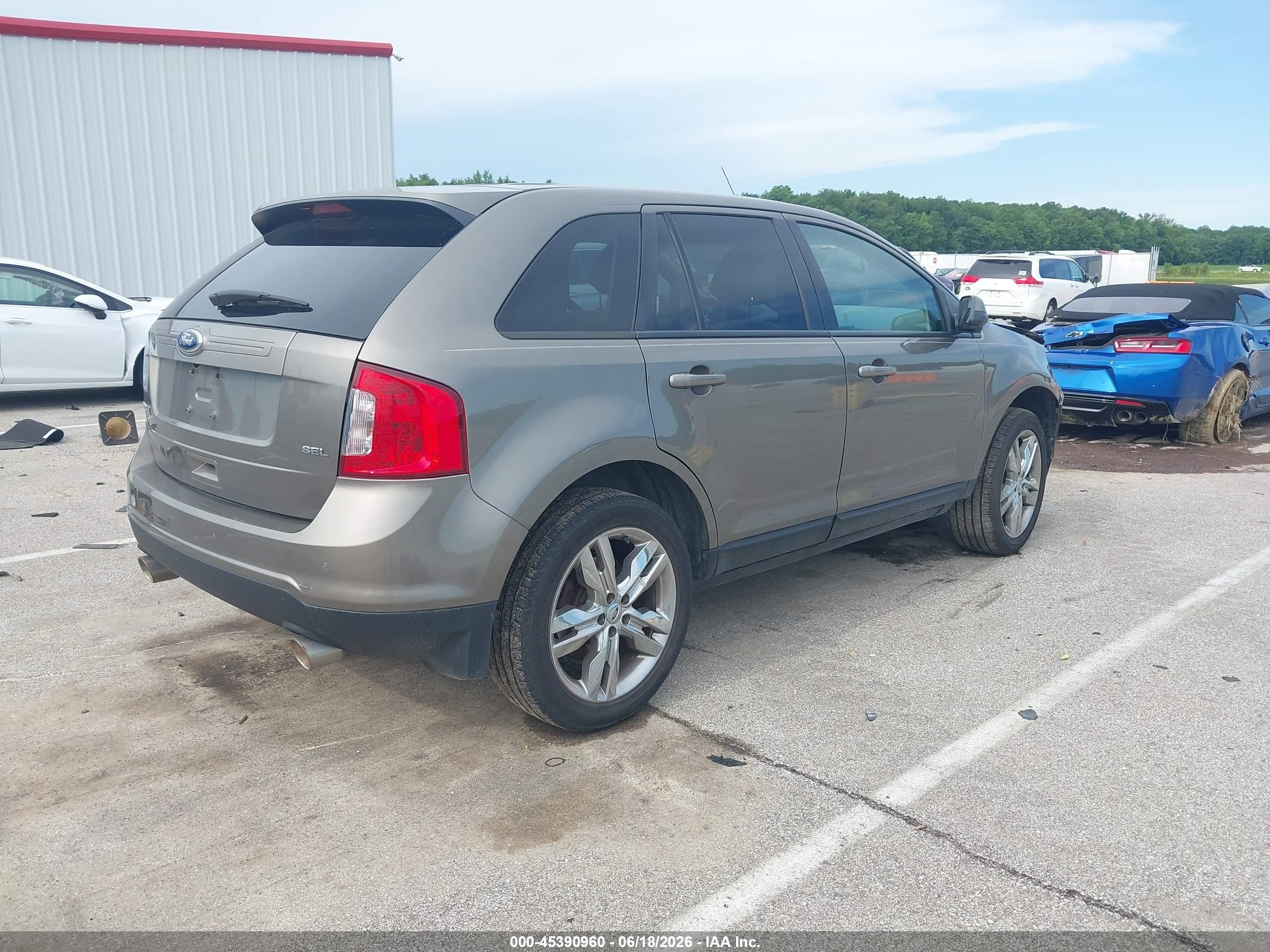 2013 Ford Edge Sel Gray vin: 2FMDK3JC1DBB85598