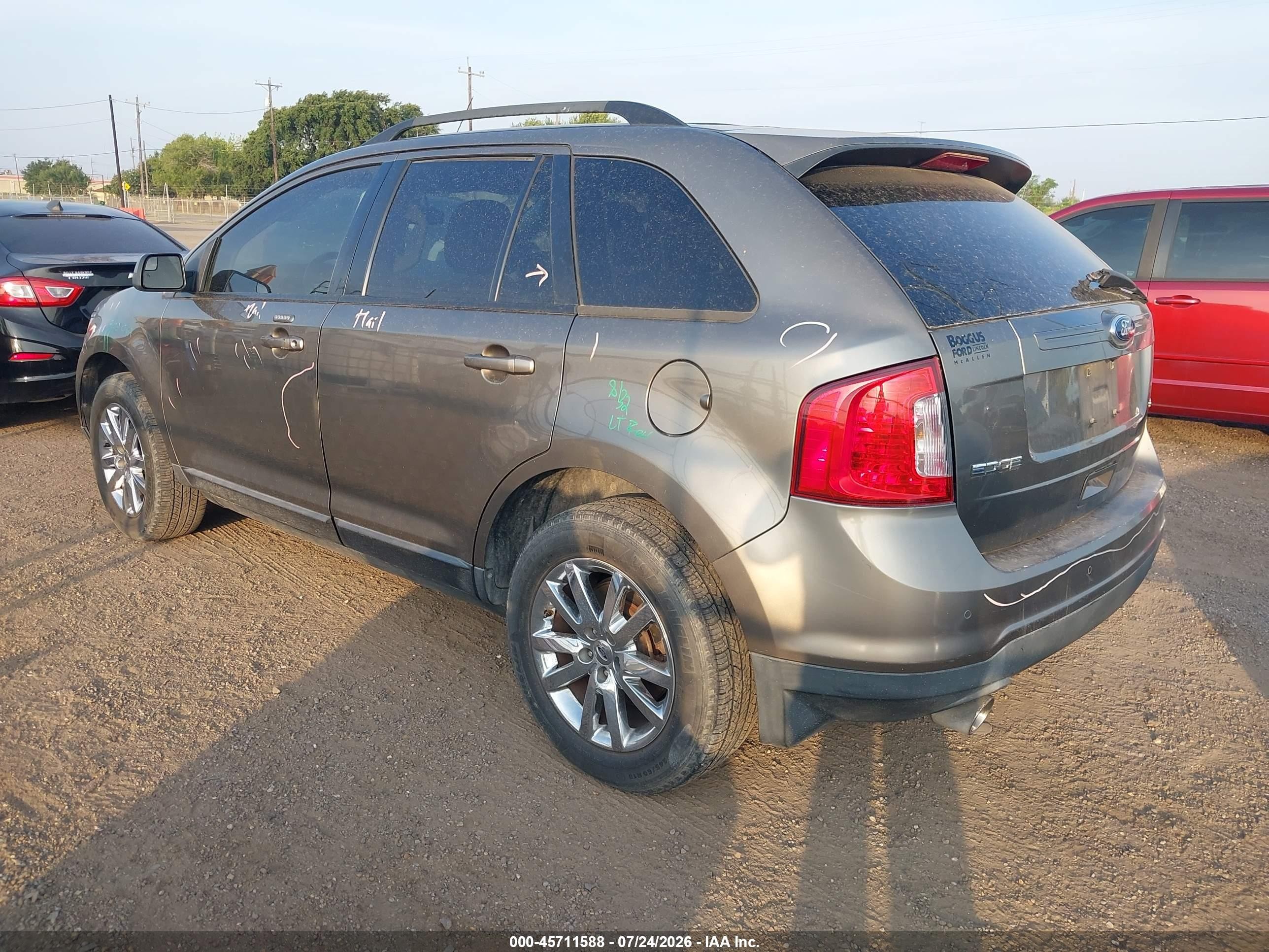 2013 Ford Edge Sel Gray vin: 2FMDK3JC1DBB86475